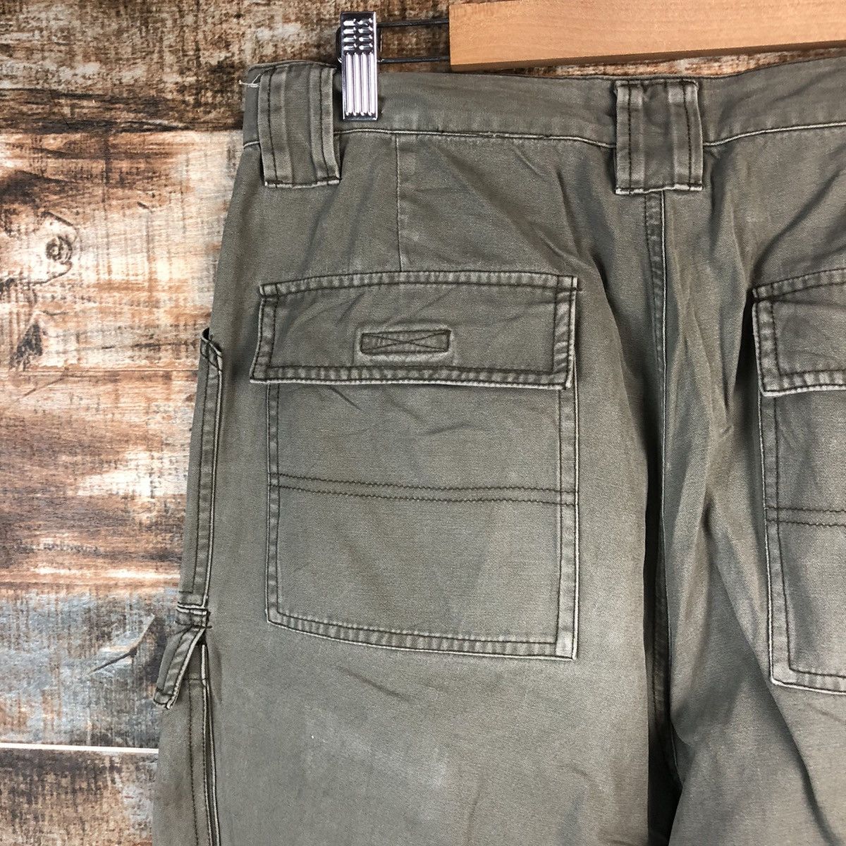 Japanese Brand DL Top Jaunty Green Cargo Multipocket Pants #C757 Size US 32 / EU 48 - 16 Thumbnail