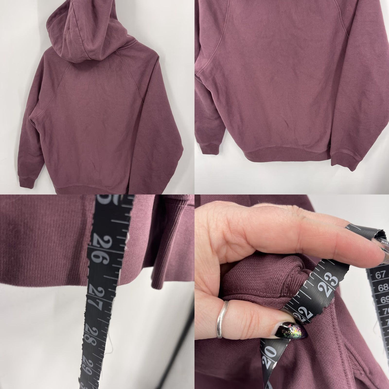 Frame Frame Hoodie Mens Large Quarter Zip Purple Classic Fit Pockets Zipper Size US L / EU 52-54 / 3 - 8 Thumbnail