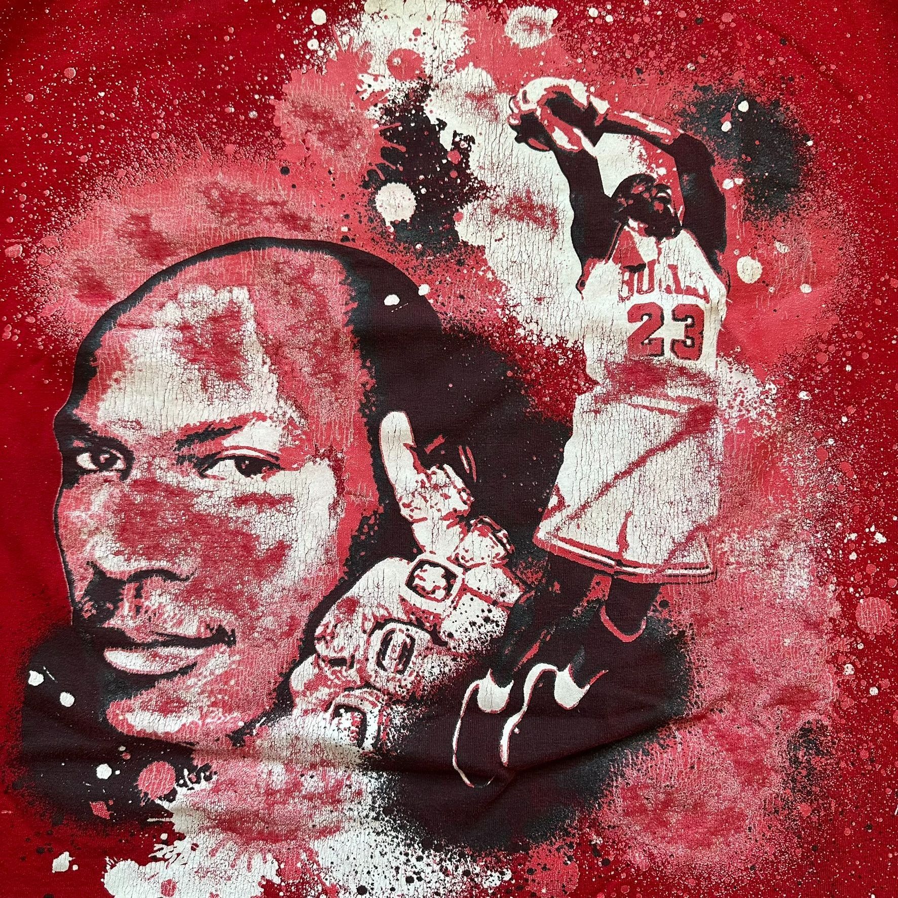 Vintage Vintage Y2K Michael Jordan Chicago Bulls T-Shirt 23 NBA Bask Size US XXL / EU 58 / 5 - 2 Thumbnail