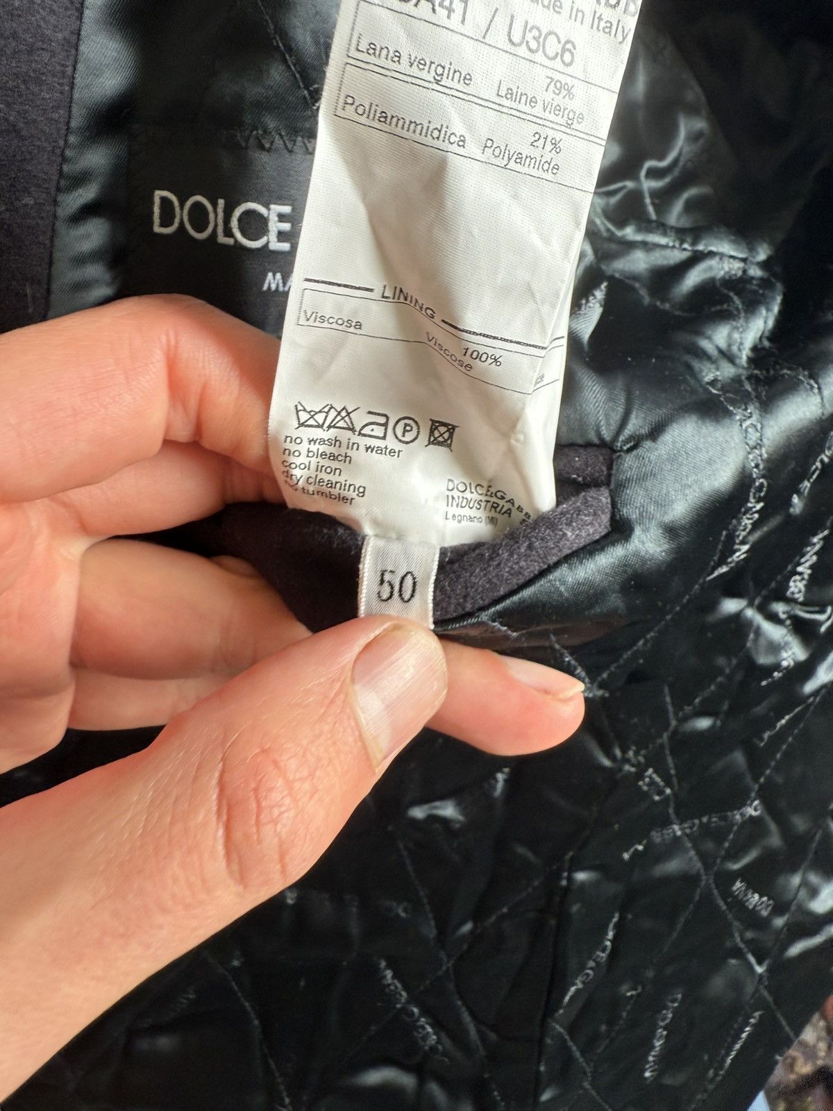 Dolce & Gabbana Dolce & Gabbana Navy Wool Peacoat with Zip Pockets Size US M / EU 48-50 / 2 - 10 Thumbnail