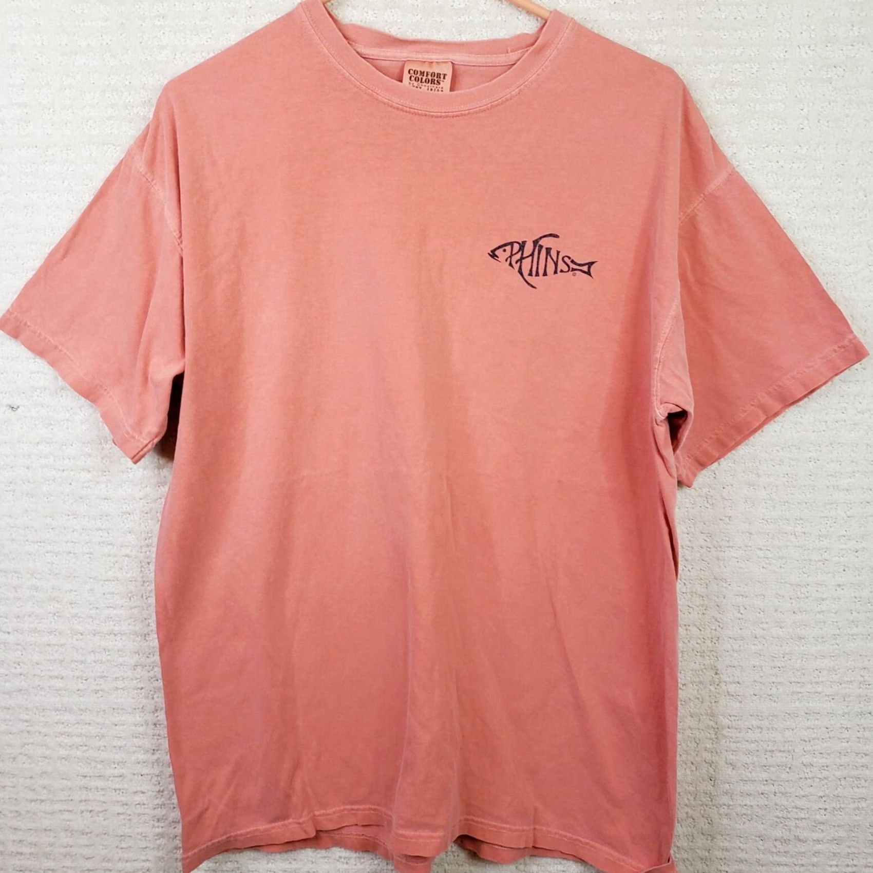 Shrimps Phins T-Shirt Shrimp Lowcountry Living Crewneck Short Sleeve Coral L Mens Size US L / EU 52-54 / 3 - 3 Thumbnail