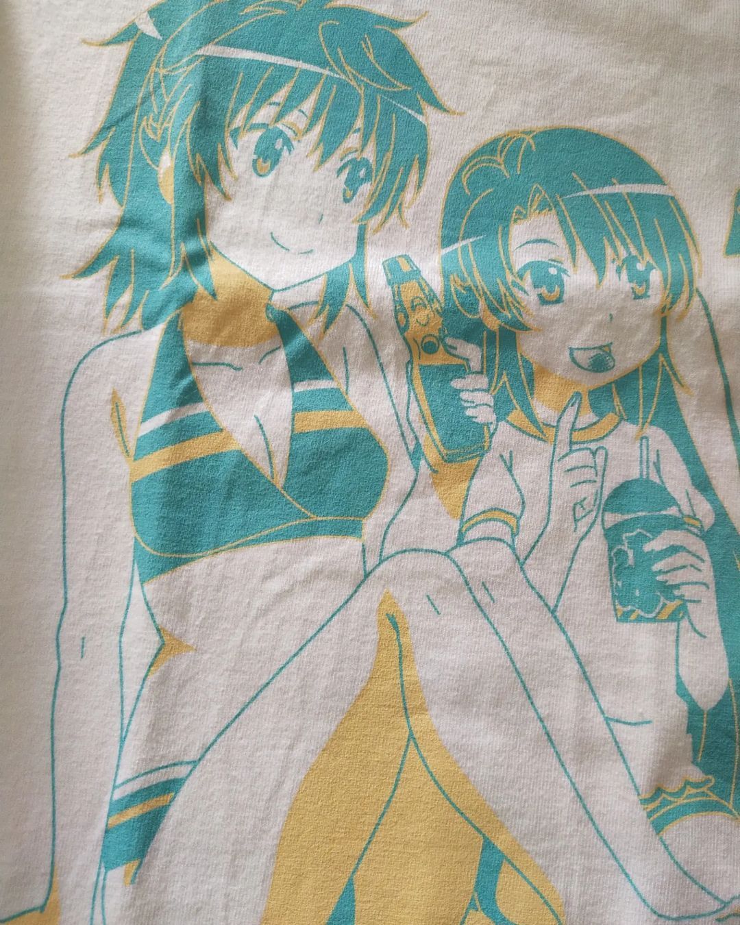Anime × Japanese Brand Non Non Biyori Chara Full Graphic Anime Tees Size US M / EU 48-50 / 2 - 4 Thumbnail