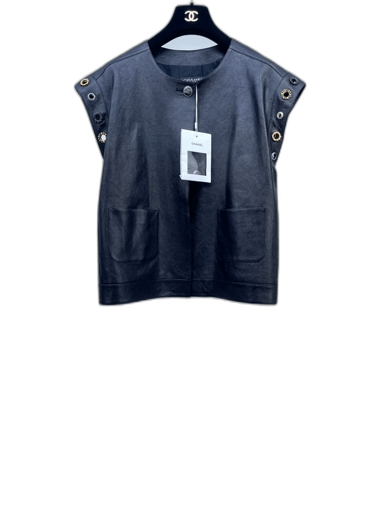 Chanel Chanel Leather Vest with Classic Elements Size XS / US 0-2 / IT 36-38 - 1 Thumbnail