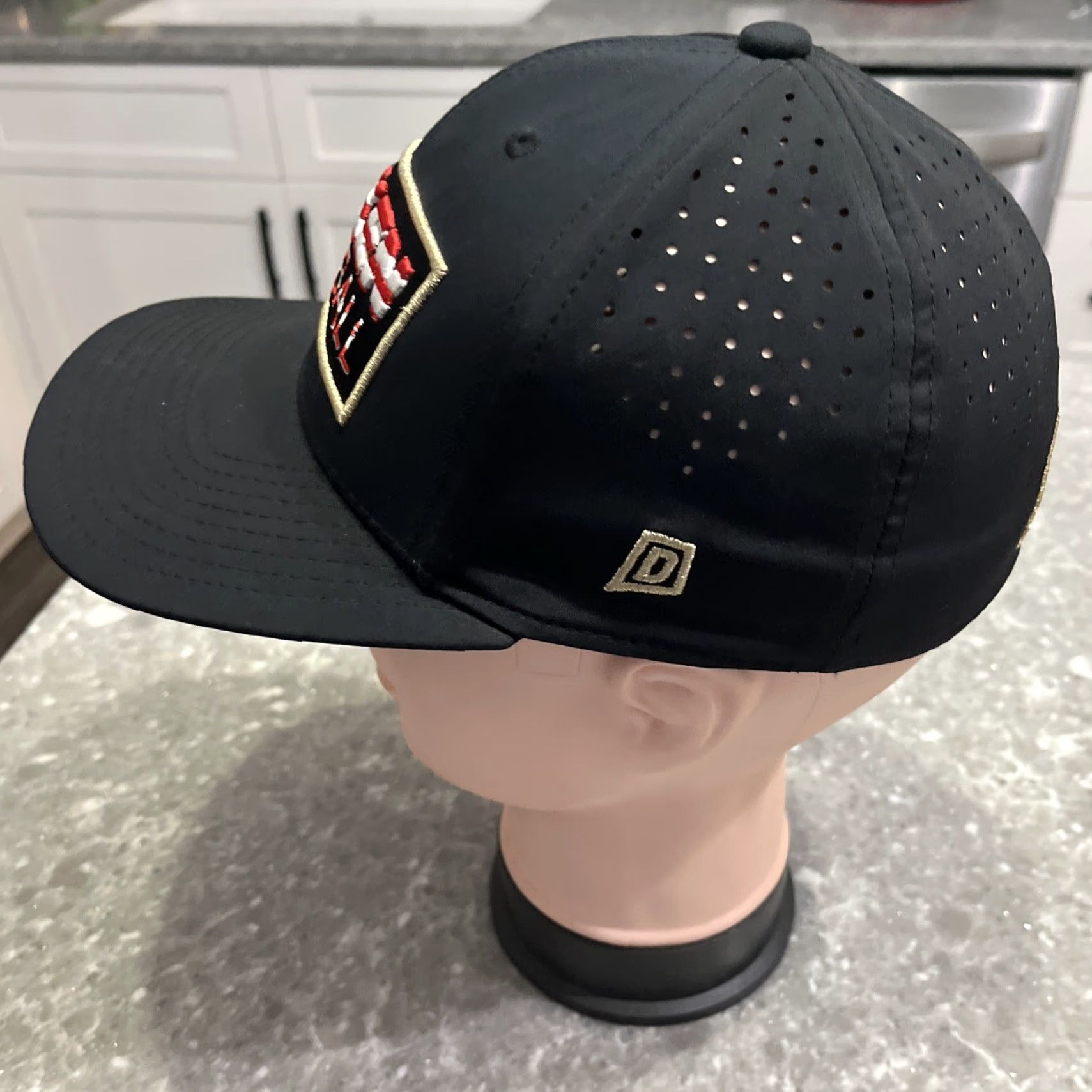 Vintage RIPKEN Baseball Hat XS Black Red White Blue Flag Patch Domeheadwear P3 XXX Size ONE SIZE - 2 Thumbnail