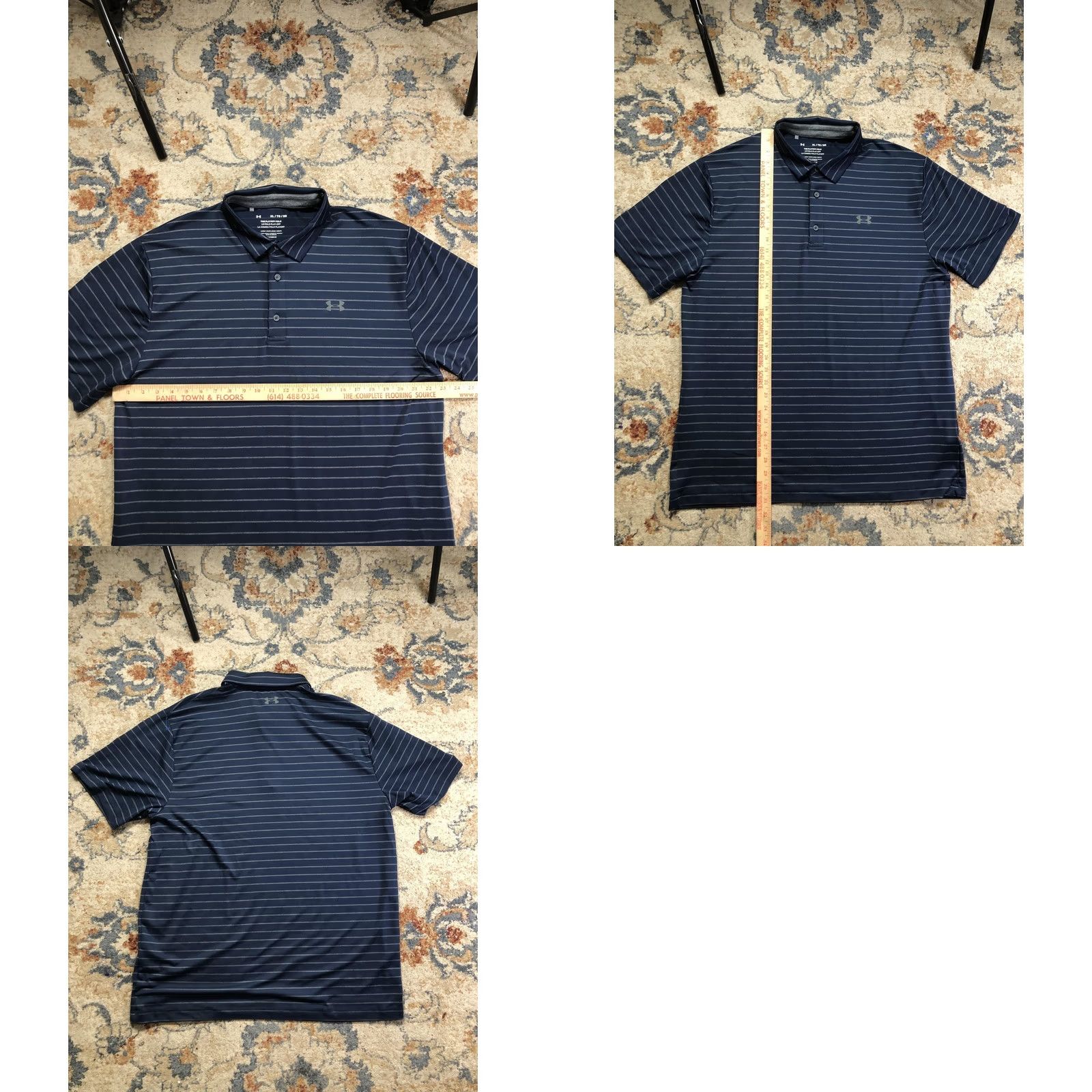 Under Armour Under Armour Playoff Polo Shirt Mens XL Blue Stripe HeatGear Golf Casual Shirt Size US XL / EU 56 / 4 - 8 Thumbnail