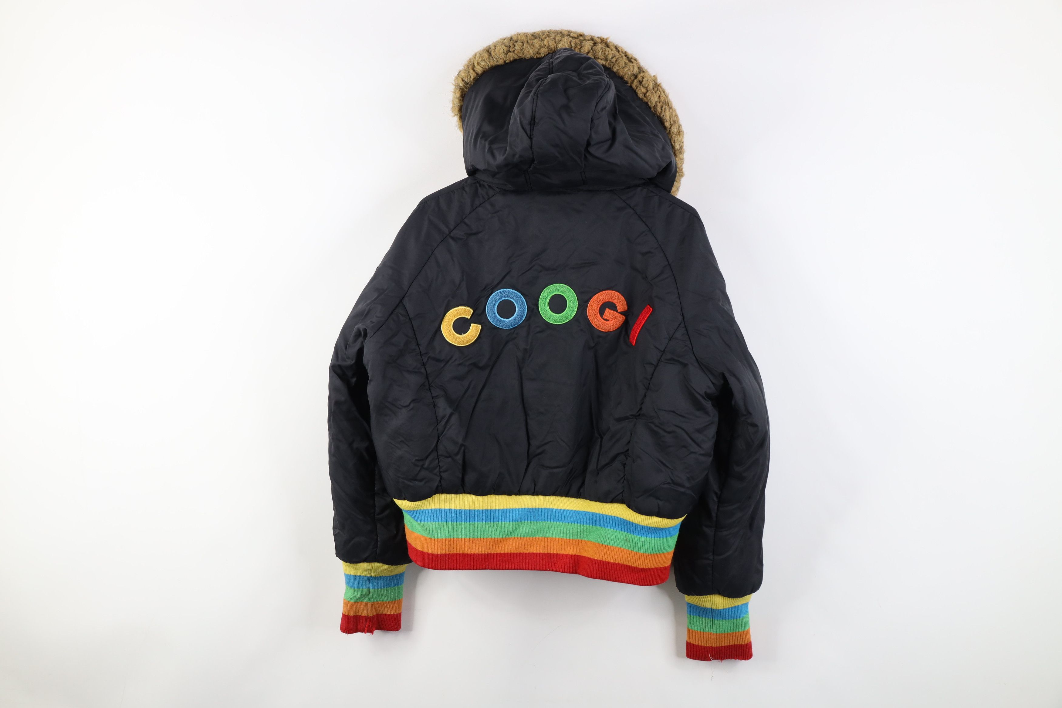 Vintage Vintage 90s Y2K Coogi Cropped Rainbow Hooded Puffer Jacket Size XXL / US 16-18 / IT 52-54 - 15 Thumbnail