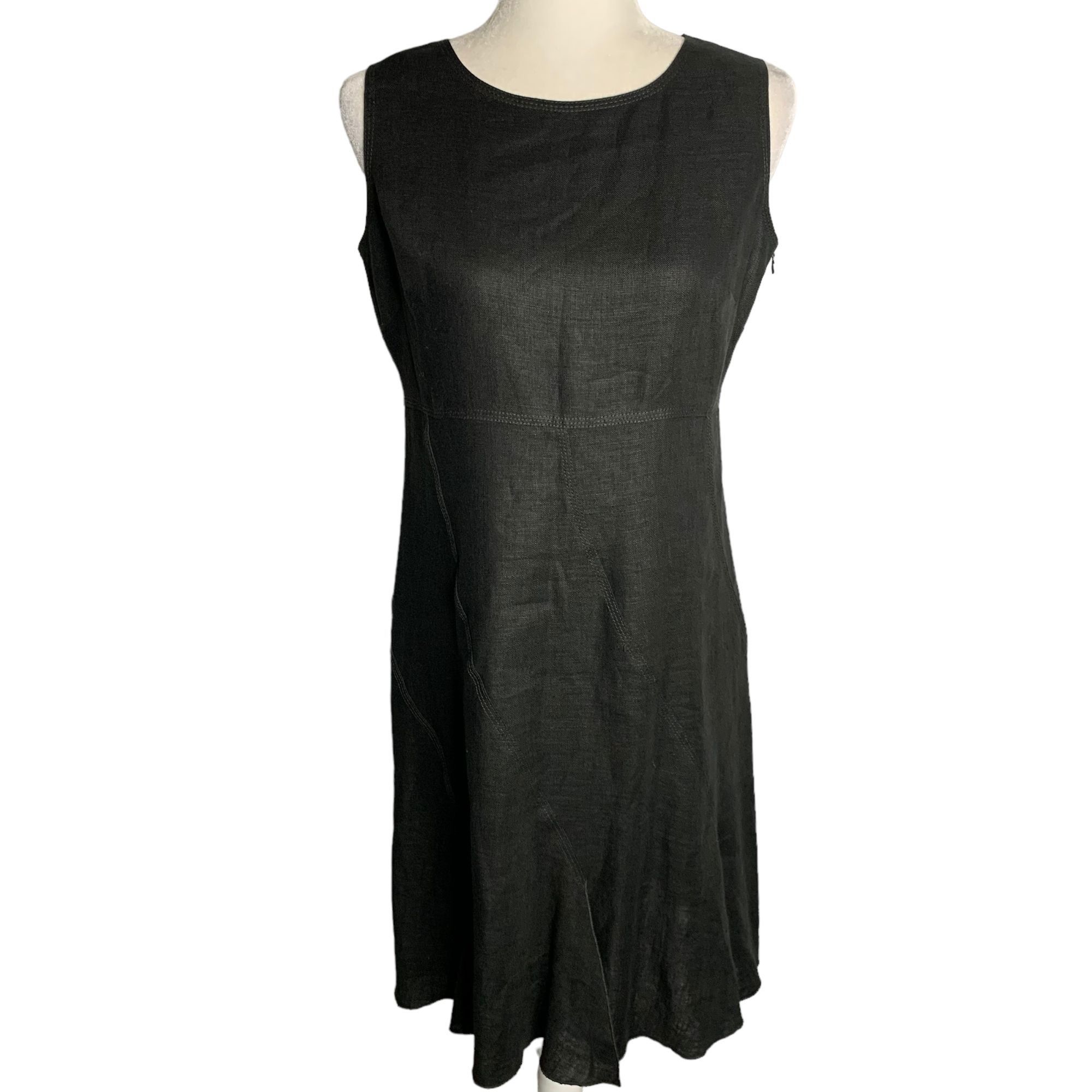Anne Klein Women's Linen Blend Jazzy Sharkbite Midi Dress