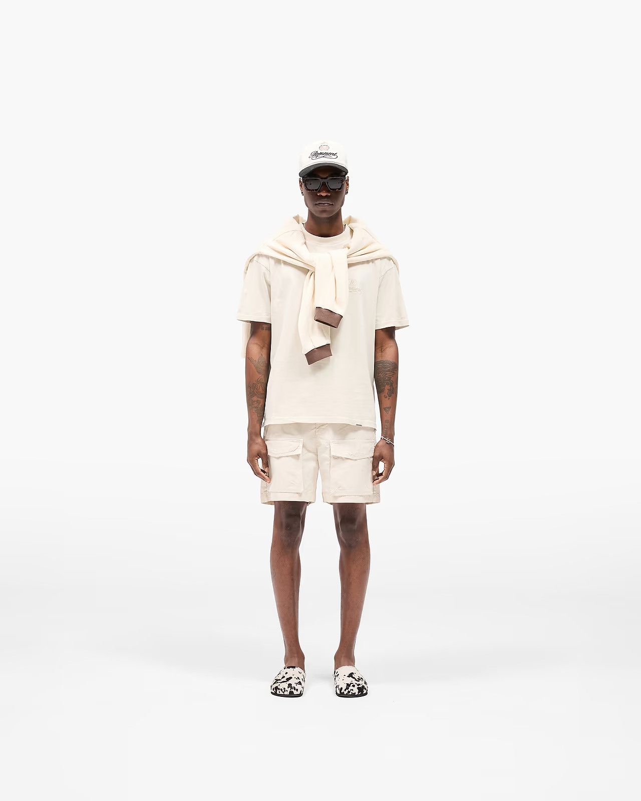 Represent Clo. o1mle1125 Front Pocket Cargo Short in Neutrals Size US 32 / EU 48 - 5 Thumbnail