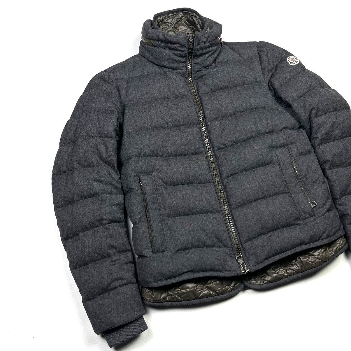 Moncler Moncler Tierce Puffer Jacket Luxury Wool Gray Size US S / EU 44-46 / 1 - 2 Thumbnail