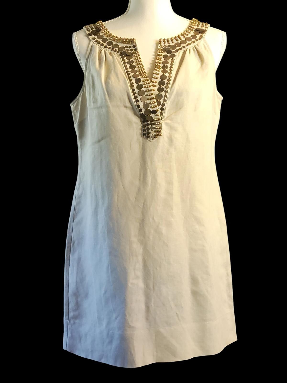 Other New York & Company Sleeveless Dress w/Embellished V-Neck Size S / US 4 / IT 40 - 3 Thumbnail