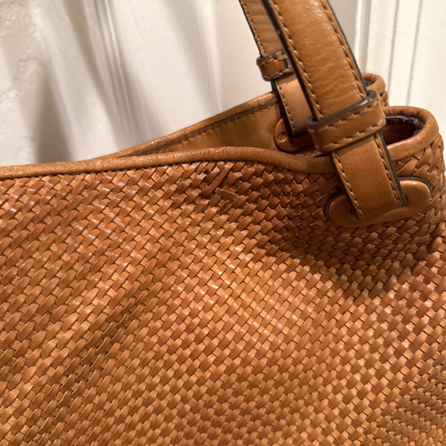 Tory Burch Tory Burch Tote Women Woven Leather Handbag Tan Brown Thea Classic Size ONE SIZE - 7 Thumbnail