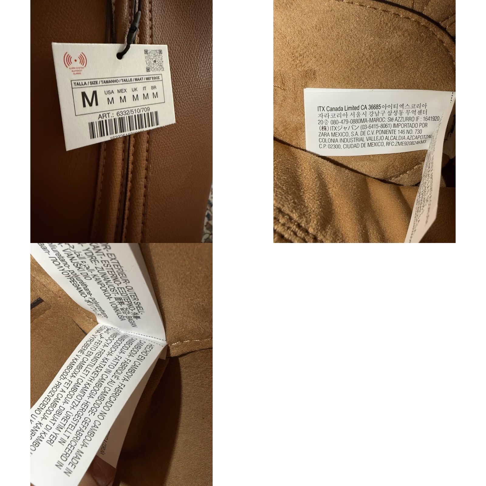Zara ZARA City Bag Medium Brown Tote Shoulder Strap Womens Size ONE SIZE - 8 Thumbnail