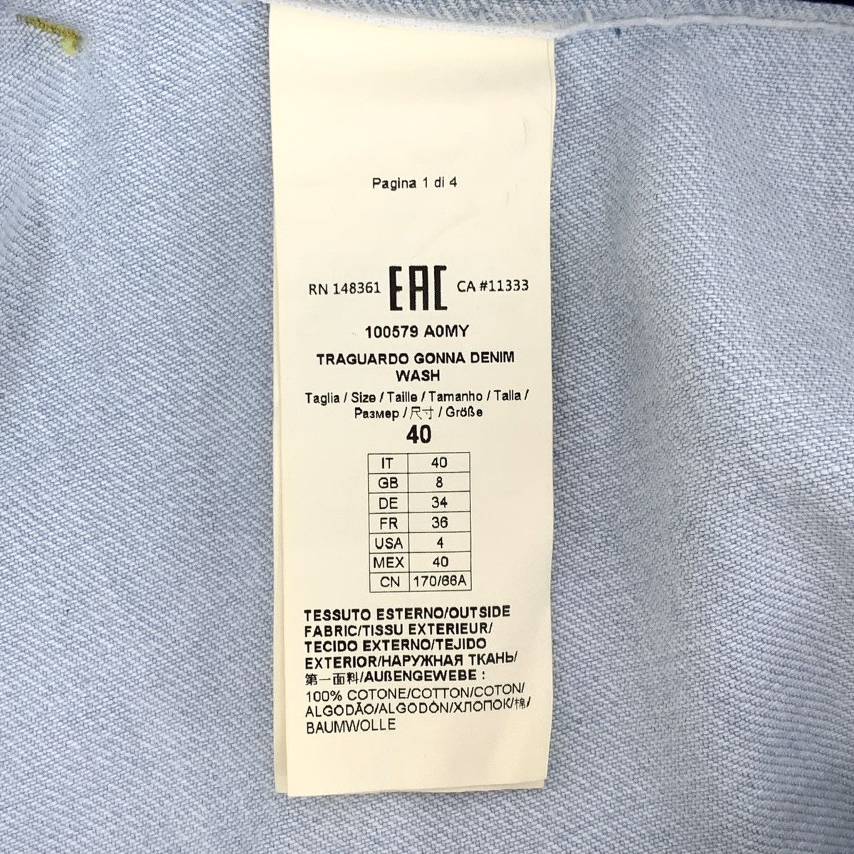 Pinko Pinko Light Blue Cotton Logo Belt Denim Mini Skirt K26WX Size 27" / US 4 / IT 40 - 8 Thumbnail