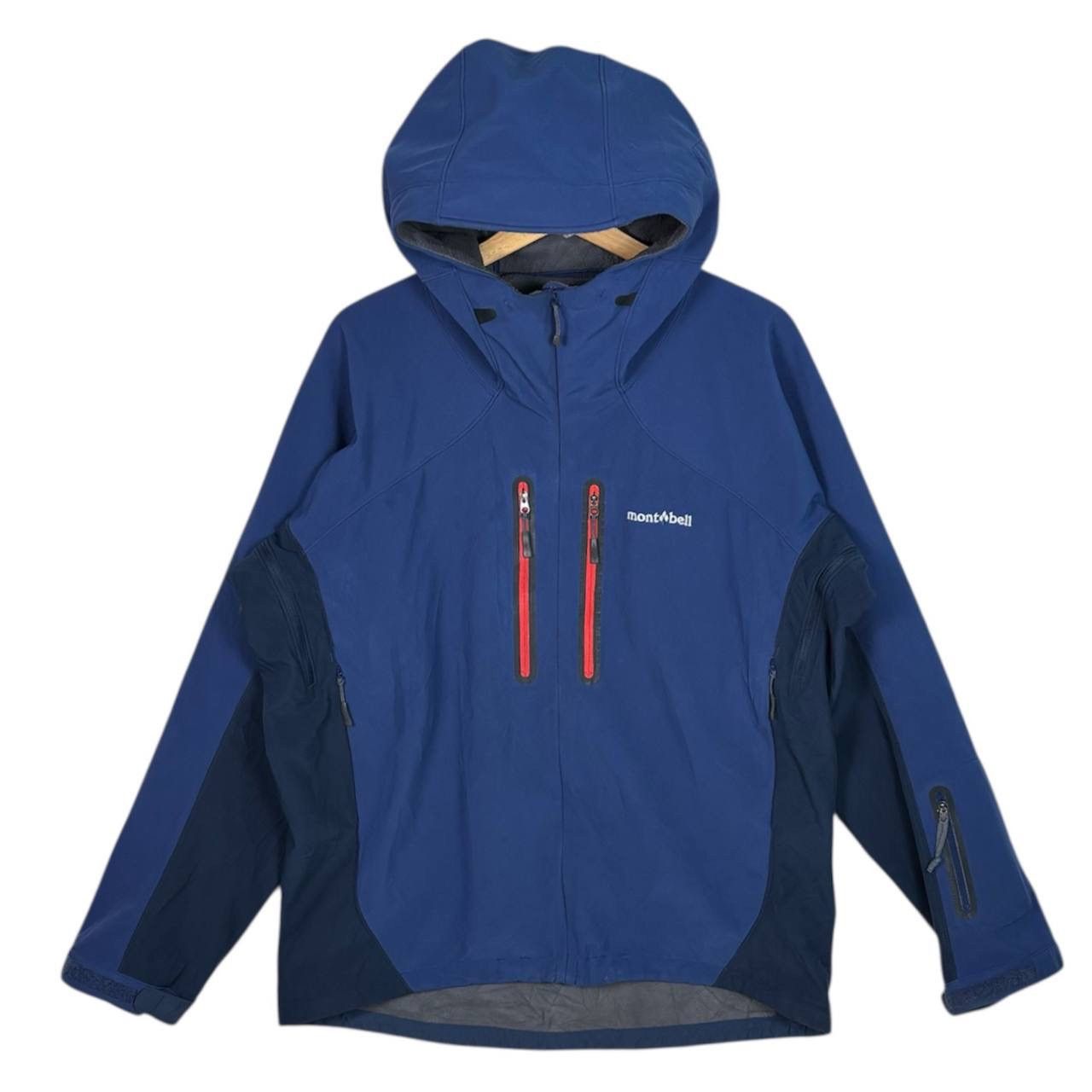 Montbell Montbell Softshell Climbarrier Hooded Jacket in Blue Size US L / EU 52-54 / 3 - 1 Thumbnail