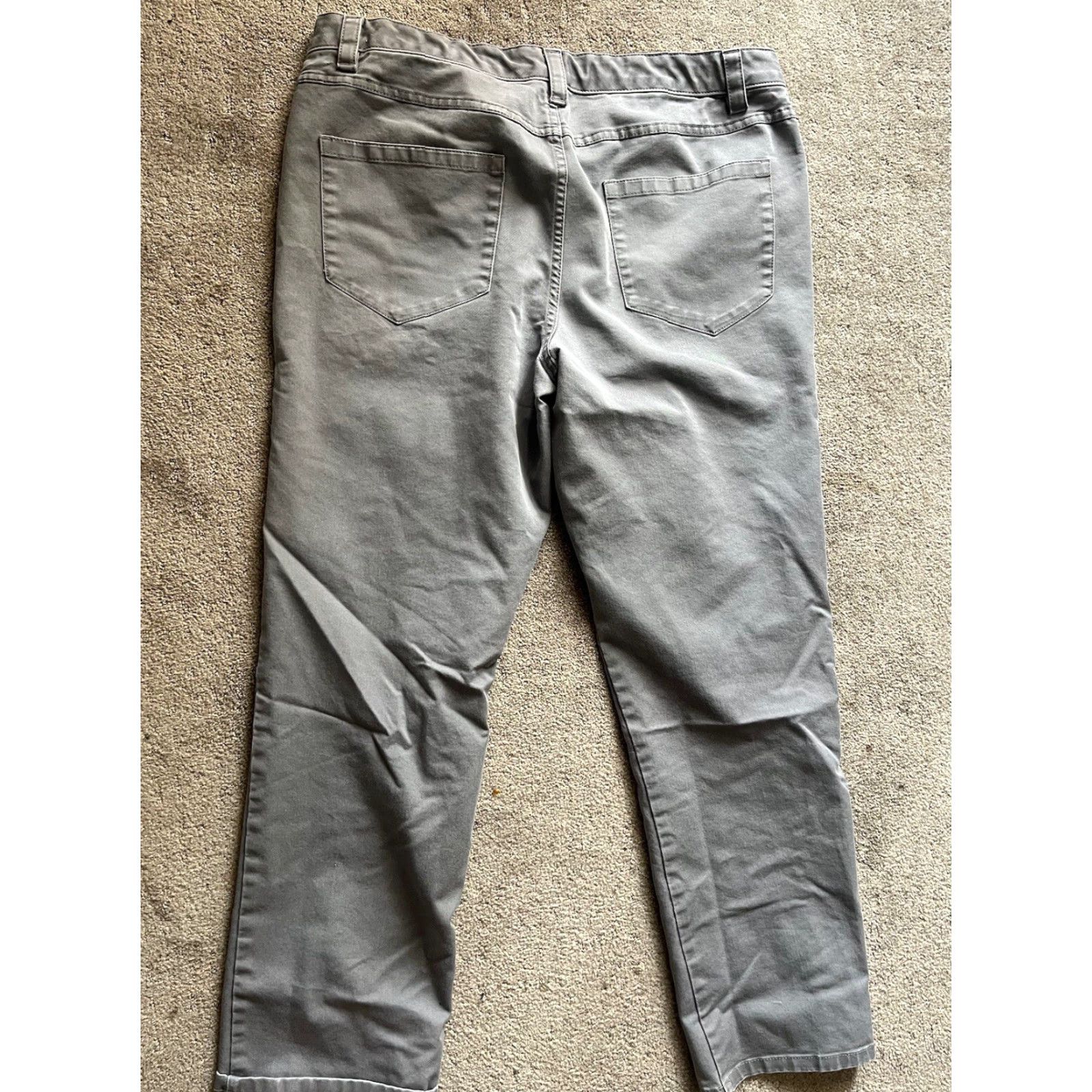 Van Heusen Van Heusen Men's Pants 36x32 Gray Slim Fit Chino Comfortable Size US 36 / EU 52 - 3 Thumbnail