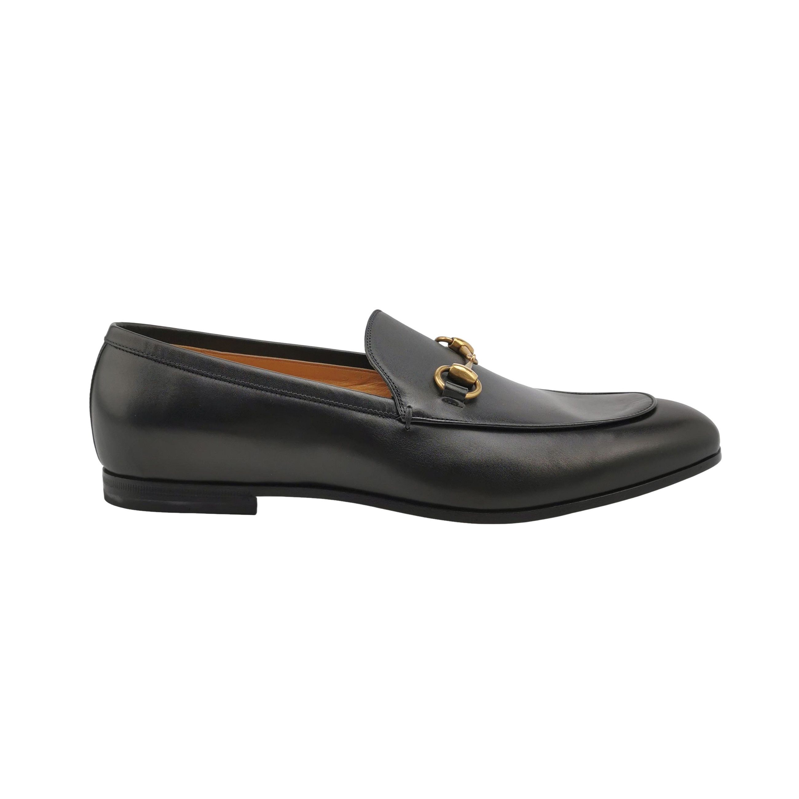 Gucci Gucci Black Leather Jordaan Loafers 8.5 Size US 9 / EU 42 - 1 Thumbnail