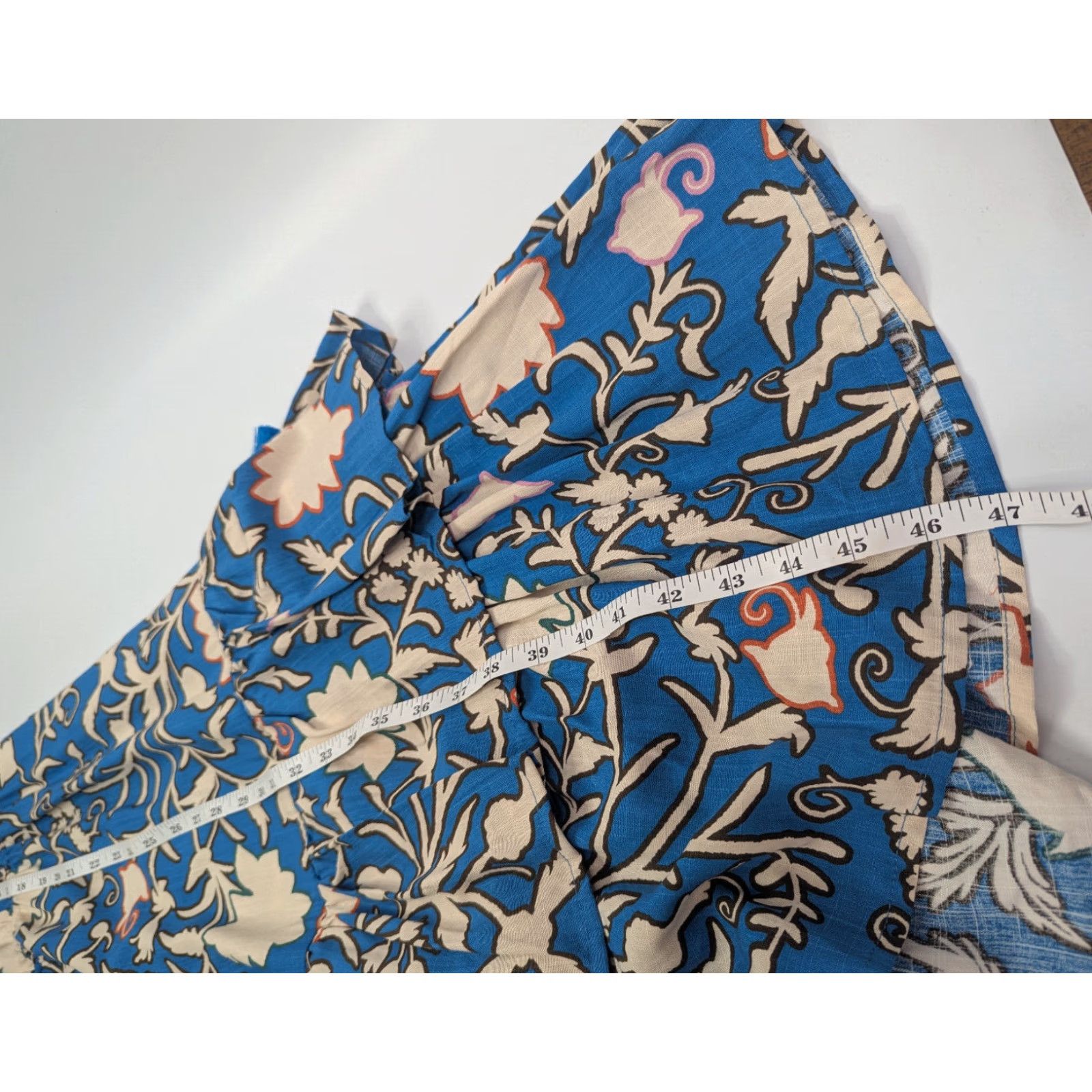 Vintage NWT Knox Rose Women's XS Maxi Dress Floral Blue Wrap Boho Tiered MRSP 0 Size XS / US 0-2 / IT 36-38 - 6 Thumbnail
