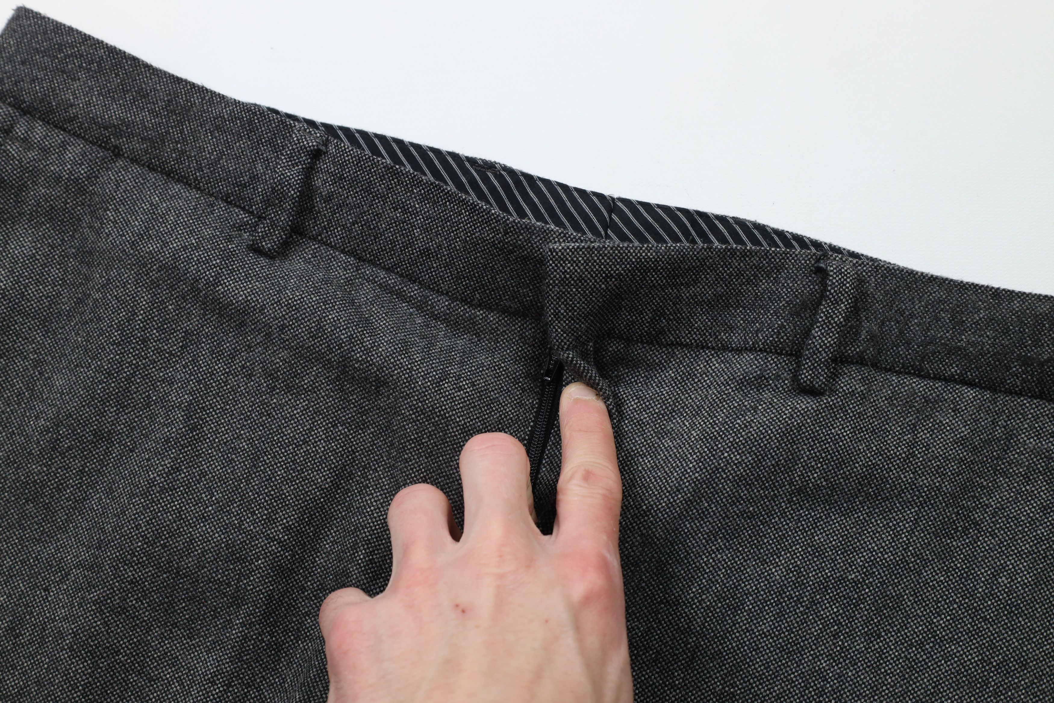 Express × Vintage Express Producer Tweed Flat Front Trousers Chino Pants Size US 36 / EU 52 - 5 Thumbnail