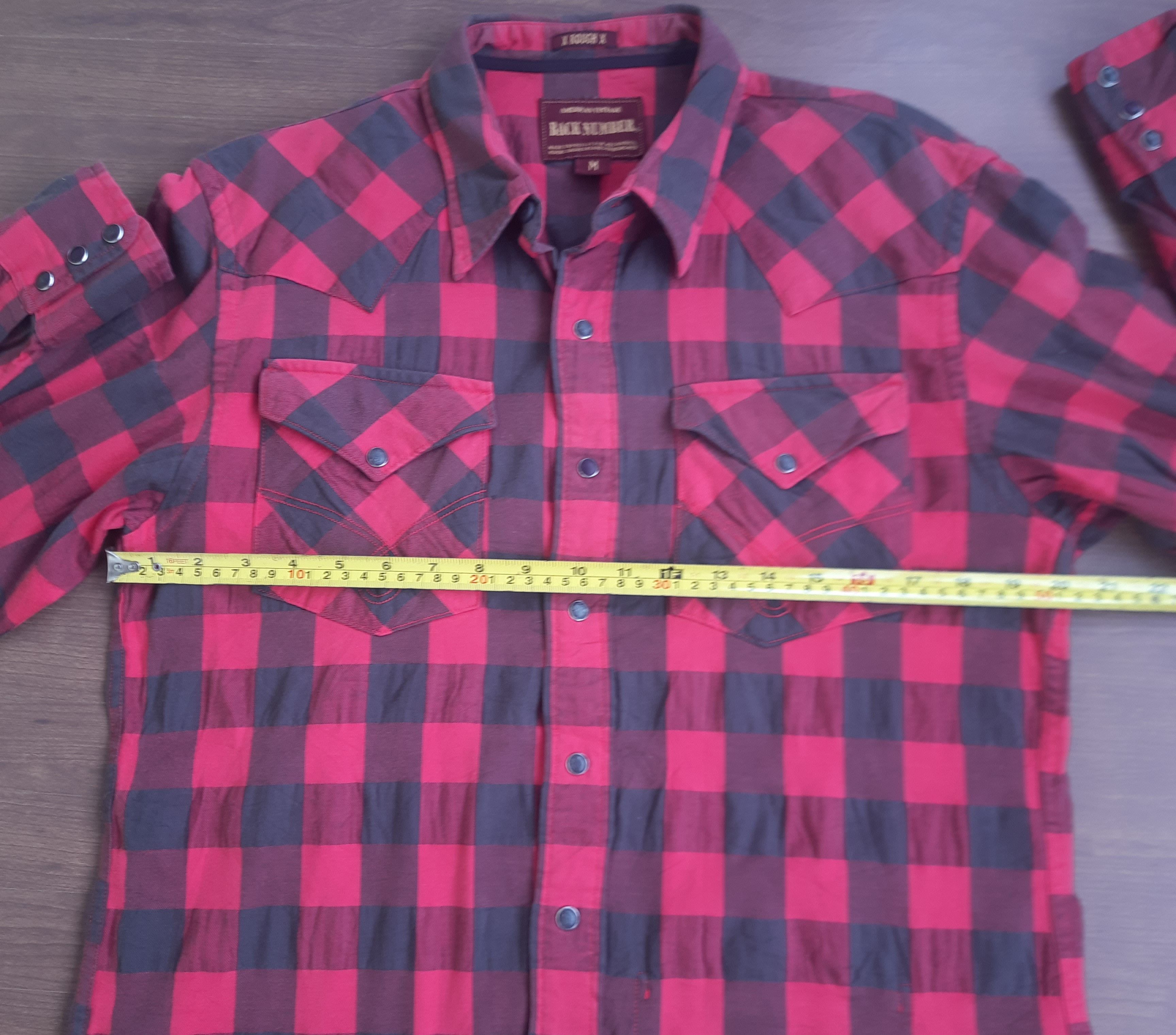 Japanese Brand Back Number x Rough Plaid Shirts Size US M / EU 48-50 / 2 - 8 Thumbnail