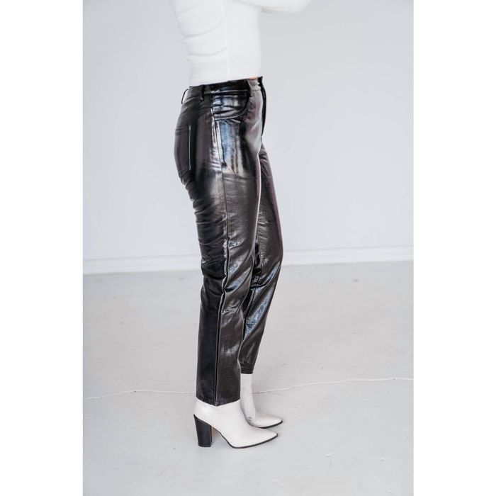 Shiny Gloss Faux Leather Pants