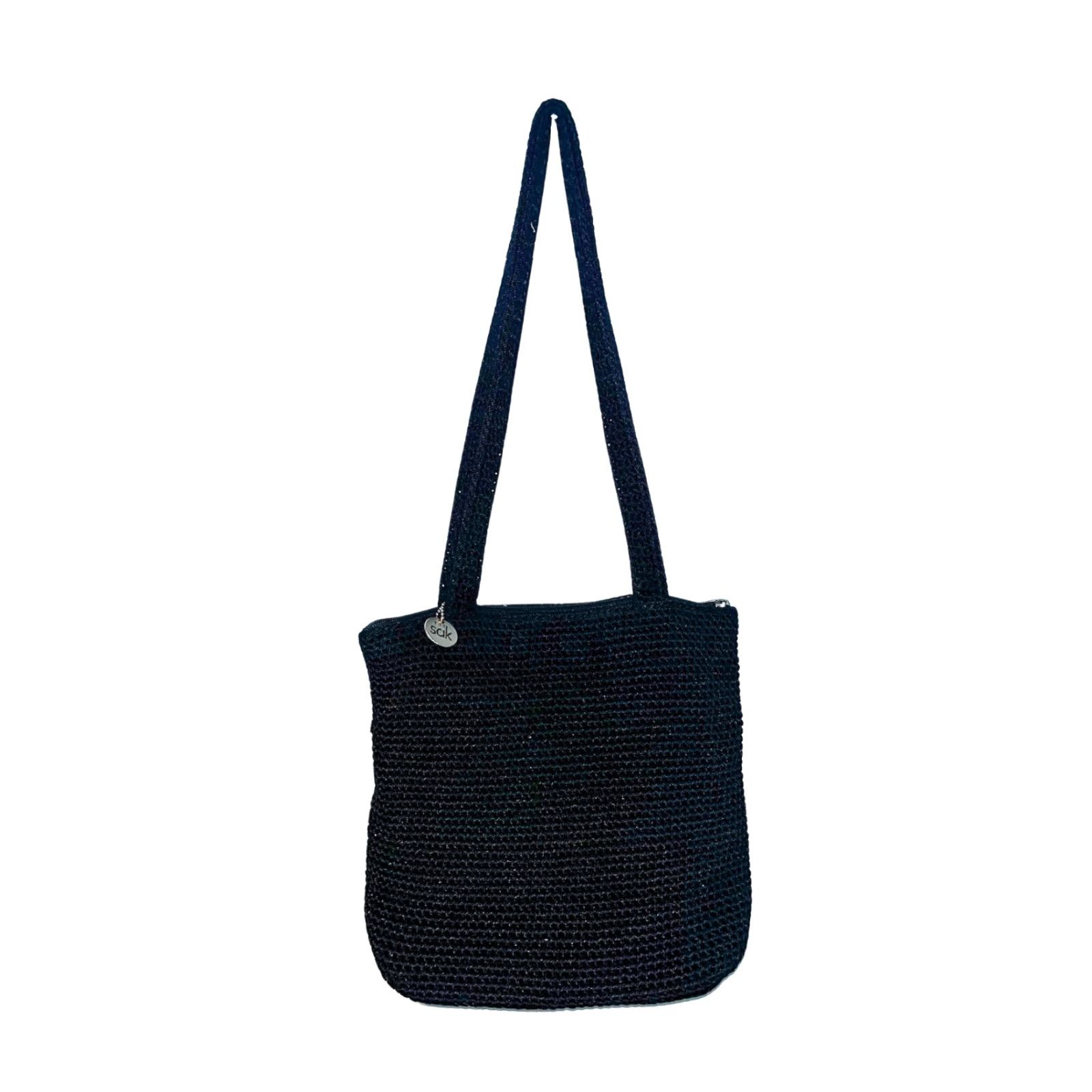 The Sak VINTAGE The Sak Original Black Crochet Knit Shoulder Bag Purse Size ONE SIZE - 4 Thumbnail