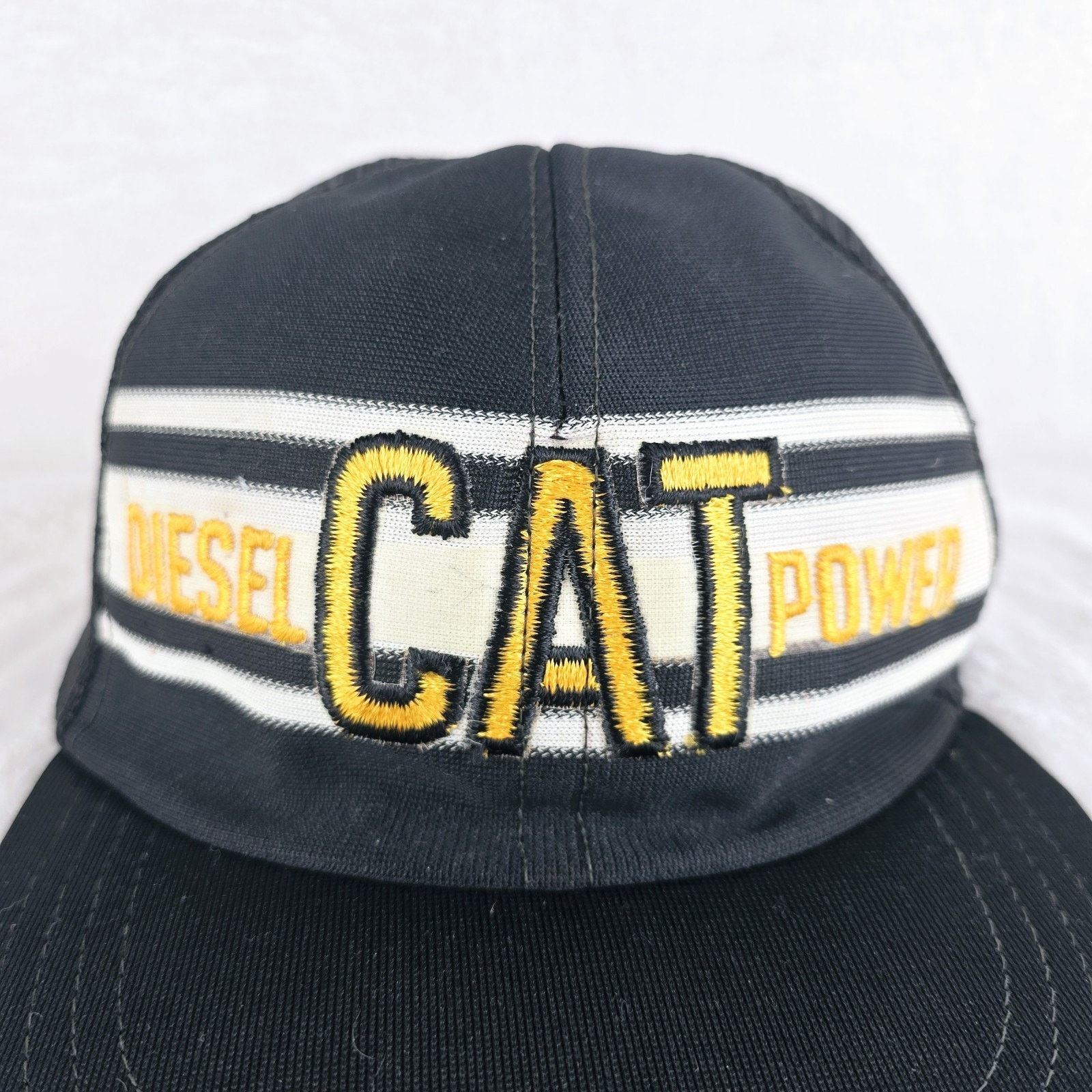 Other Vintage CAT Diesel Power Snapback Mesh Black Trucker Hat Size ONE SIZE - 3 Thumbnail