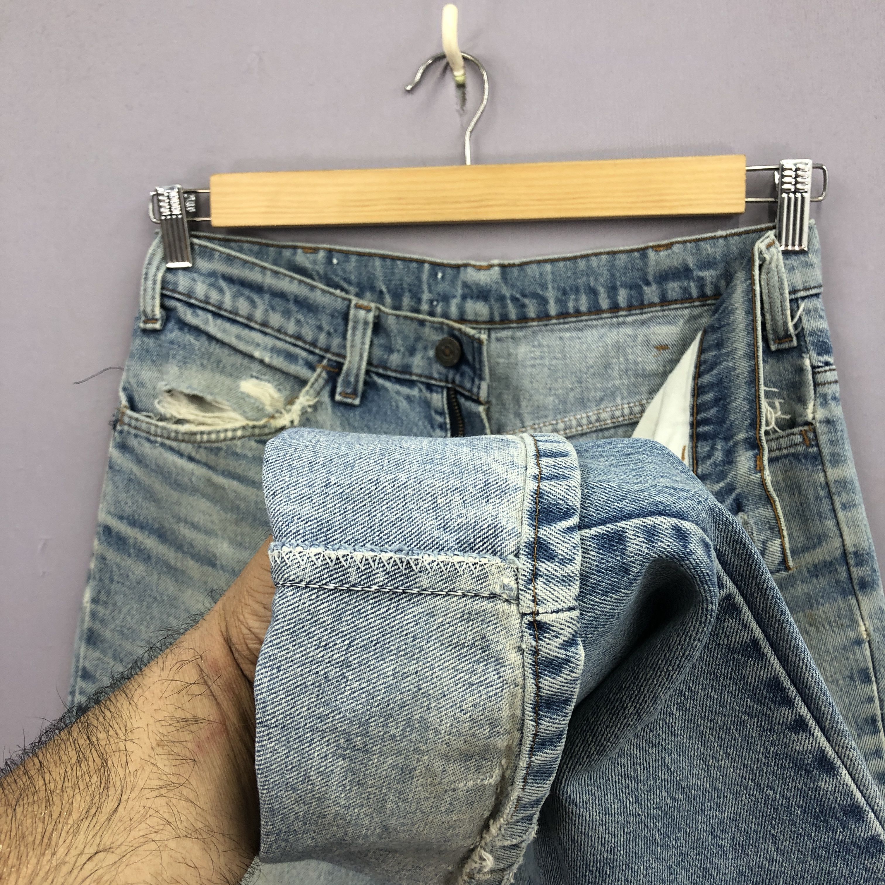 Levi's Vintage Levis Flare Orange Tab Jeans Dirty Levis Faded Denim Size US 30 / EU 46 - 8 Thumbnail