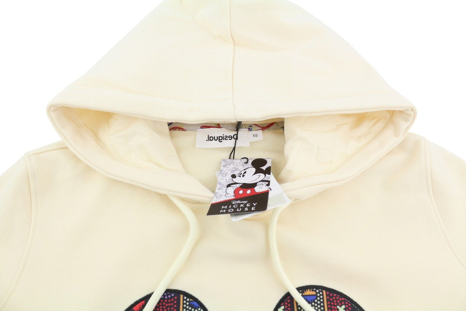 Desigual DISNEY MICKEY XS Beige Oversized Hoodie 88765 Size XS / US 0-2 / IT 36-38 - 5 Thumbnail