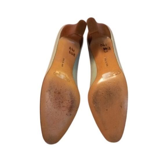 Salvatore Ferragamo Salvatore Ferragamo Size 9 AAA Green Leather Pumps 2.75 Inch Size US 9 / IT 39 - 5 Thumbnail
