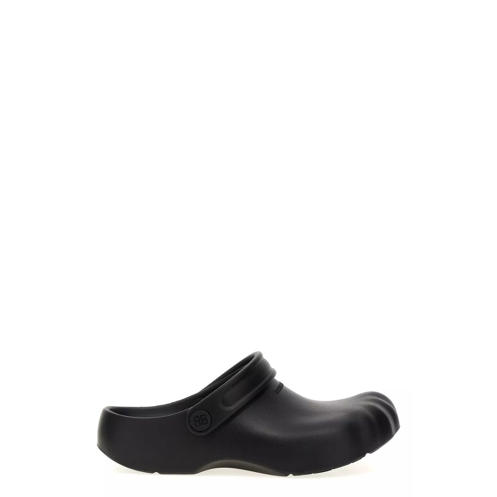 BALENCIAGA Sunday Molded Black Rubber Sabots New & Authentic