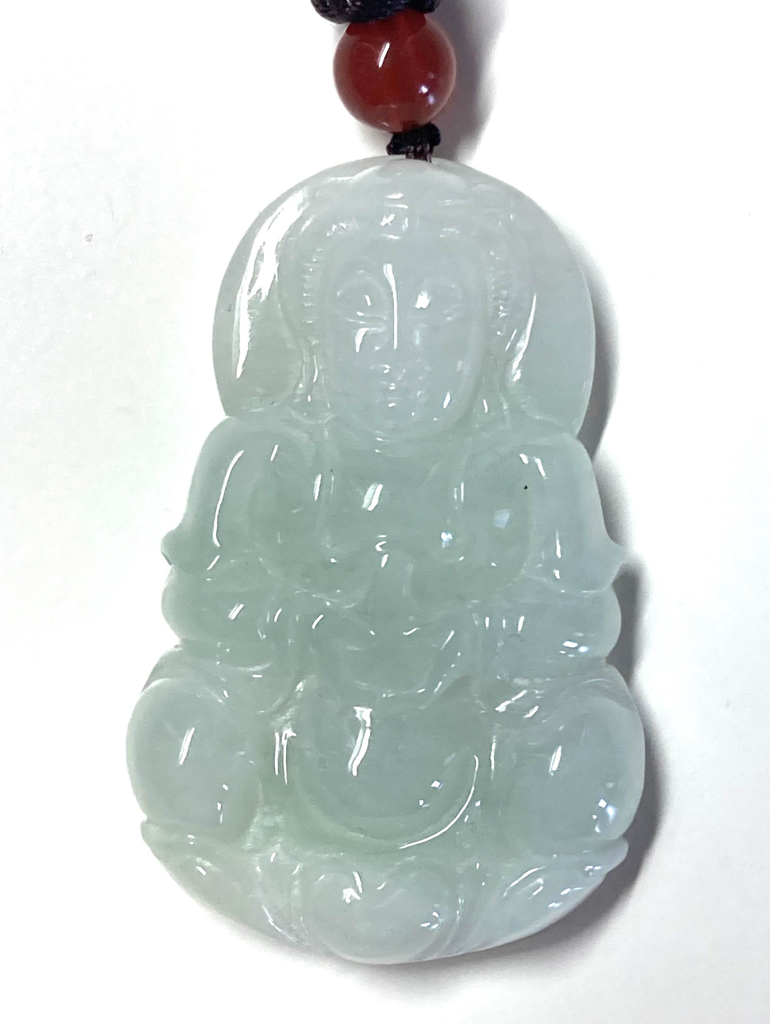 Other 60002 Certified Jadeite jade Guanyin Woman Buddha Pendant Size ONE SIZE - 6 Thumbnail