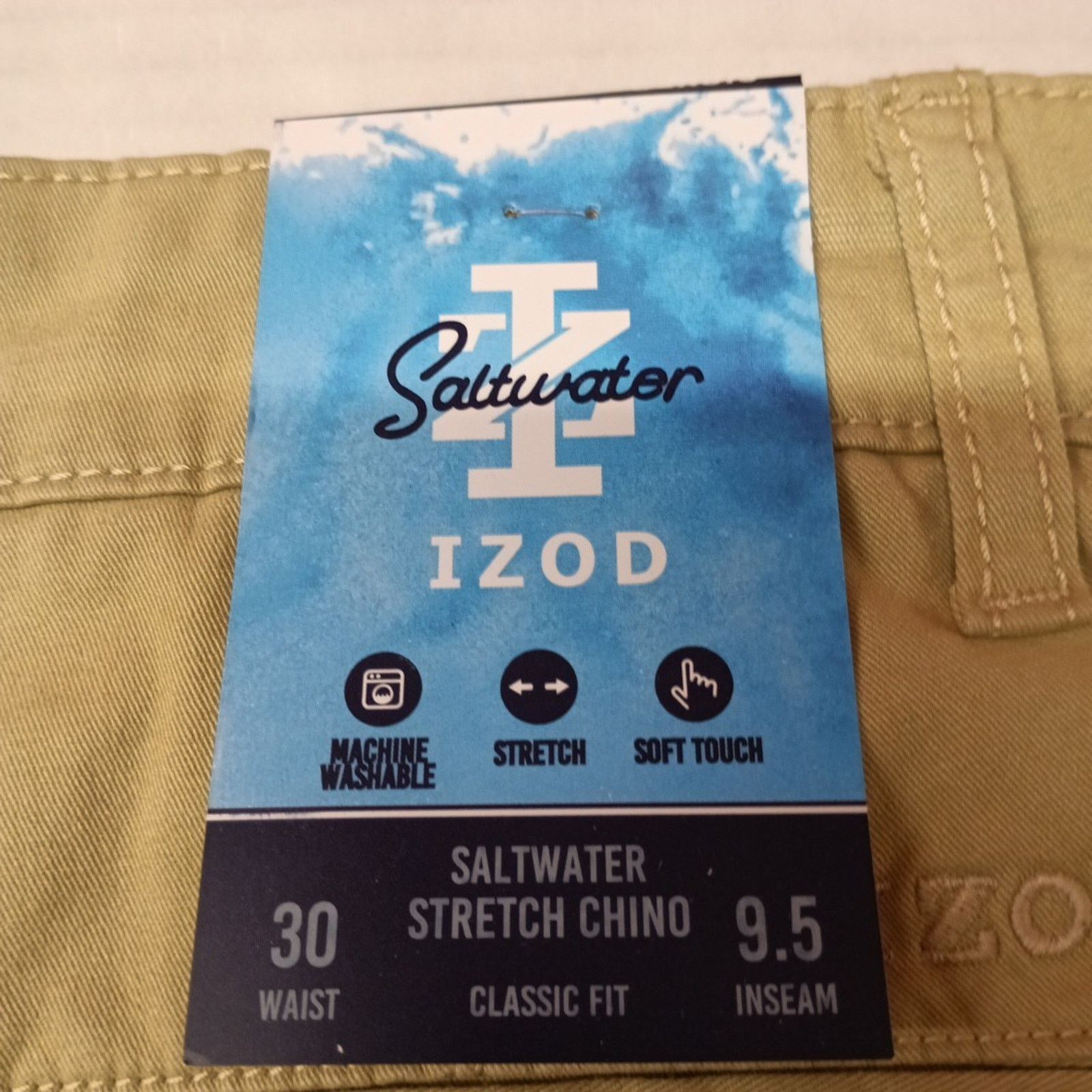 Izod Men's IZOD Saltwater Stretch Chino Khaki Shorts Size 30 Size US 30 / EU 46 - 5 Thumbnail