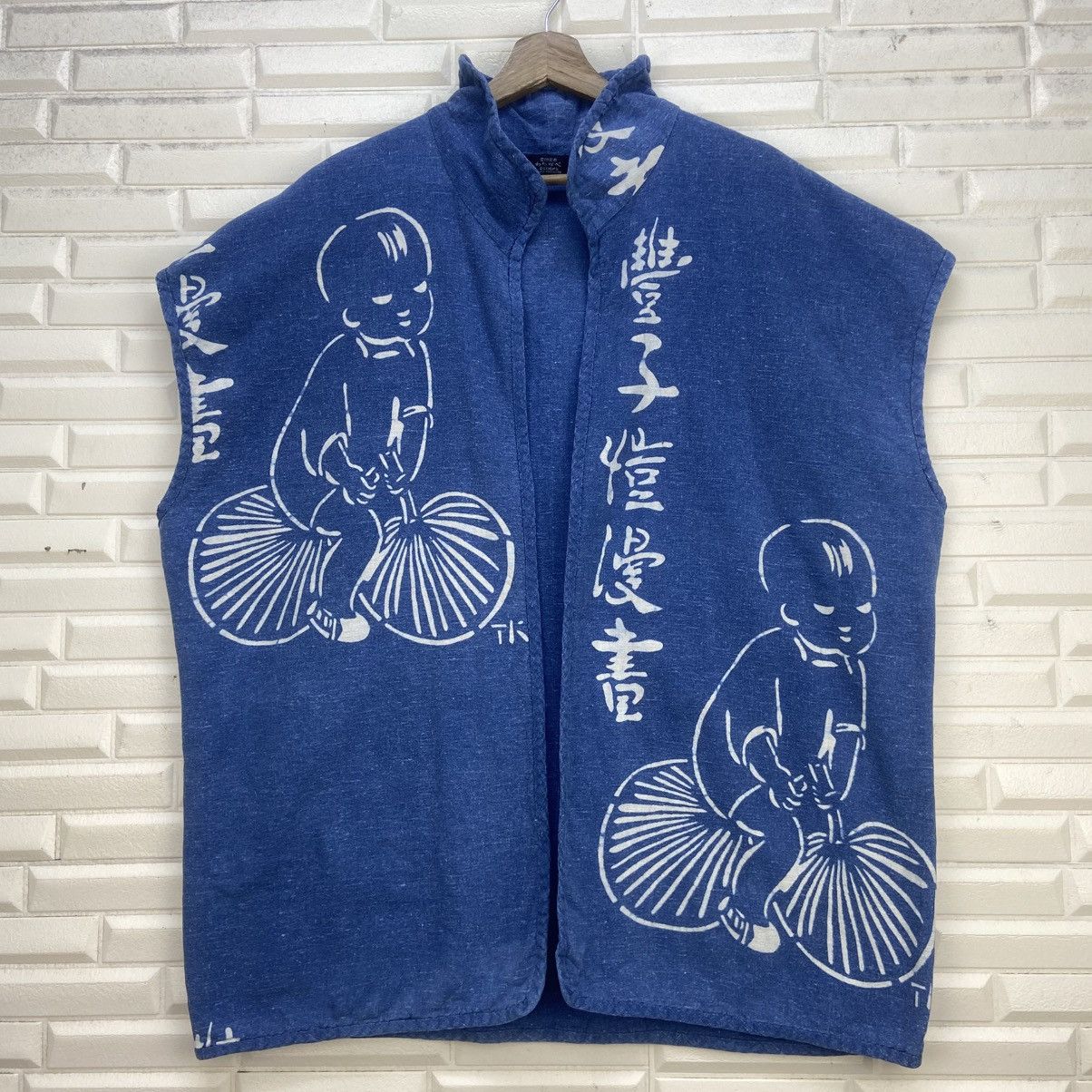 Japanese Brand Vintage Japanese Traditional Indigo Sleeveless Buttonless Size US L / EU 52-54 / 3 - 5 Thumbnail