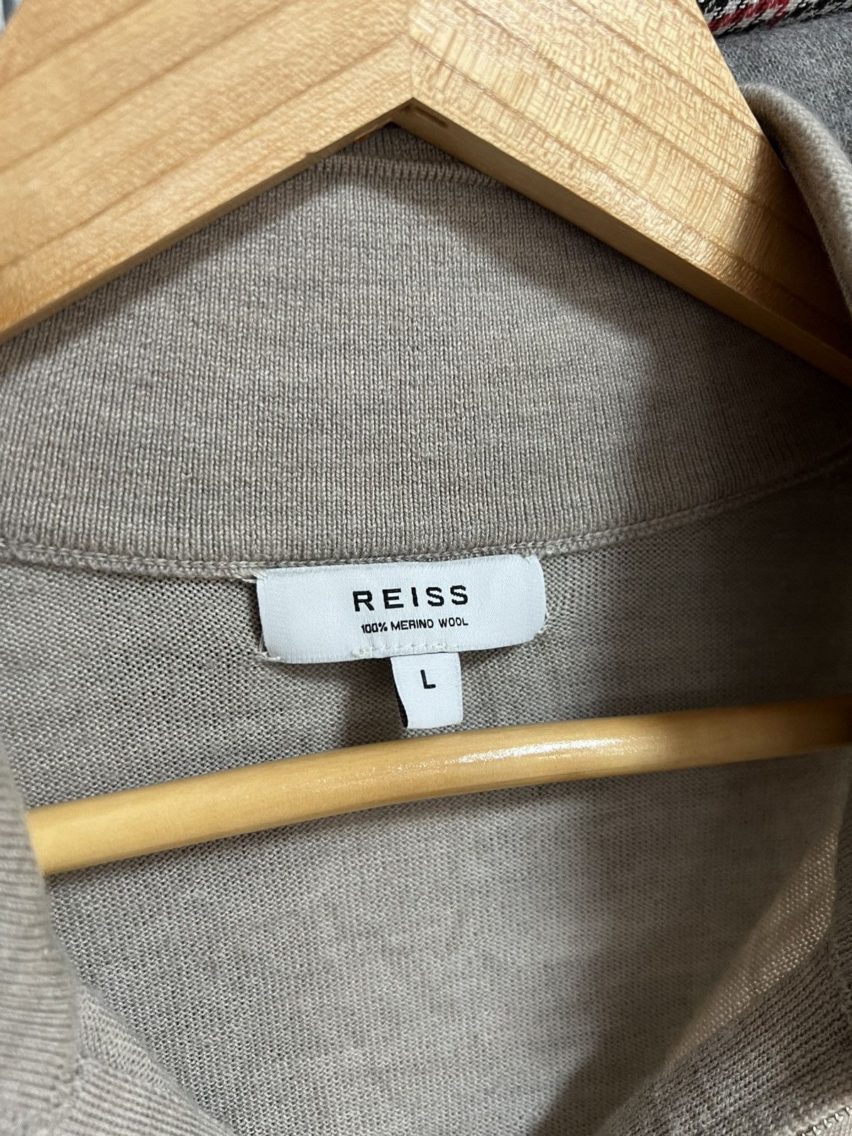 Reiss Reiss 1/4 Zip Wool Sweater Long Sleeve Sweatshirt Pullover L Size US L / EU 52-54 / 3 - 3 Thumbnail