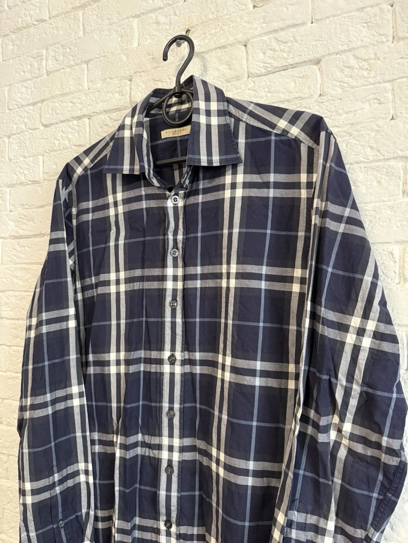 Burberry Burberry Brit Blue Nova Check Shirt Long Sleeve Sz M Size US M / EU 48-50 / 2 - 2 Thumbnail