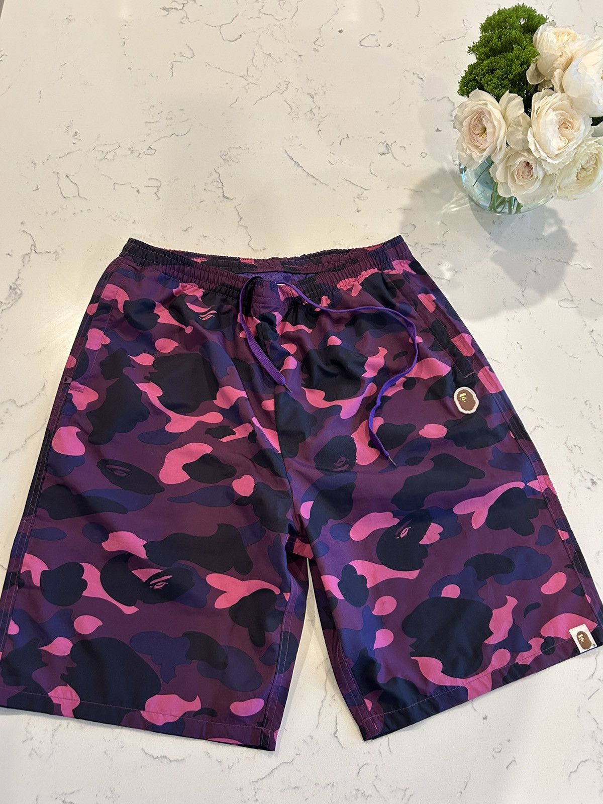 Bape Color Camo Beach Shorts Size US 30 / EU 46 - 1 Thumbnail
