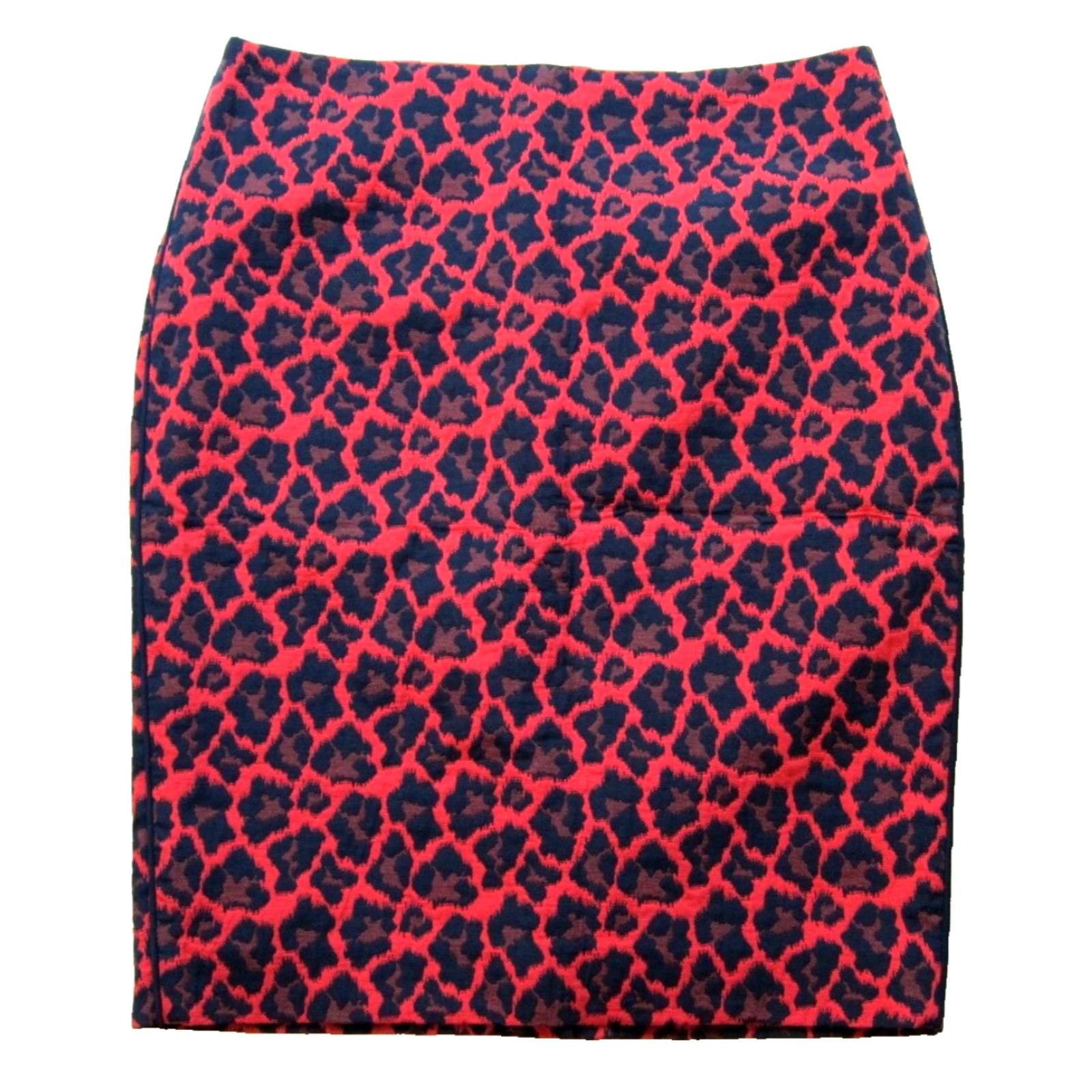 Vintage NWT The Limited Red Black Cheetah Print Work Straight Pencil Skirt Women 8 Size 30" / US 8 / IT 44 - 2 Thumbnail