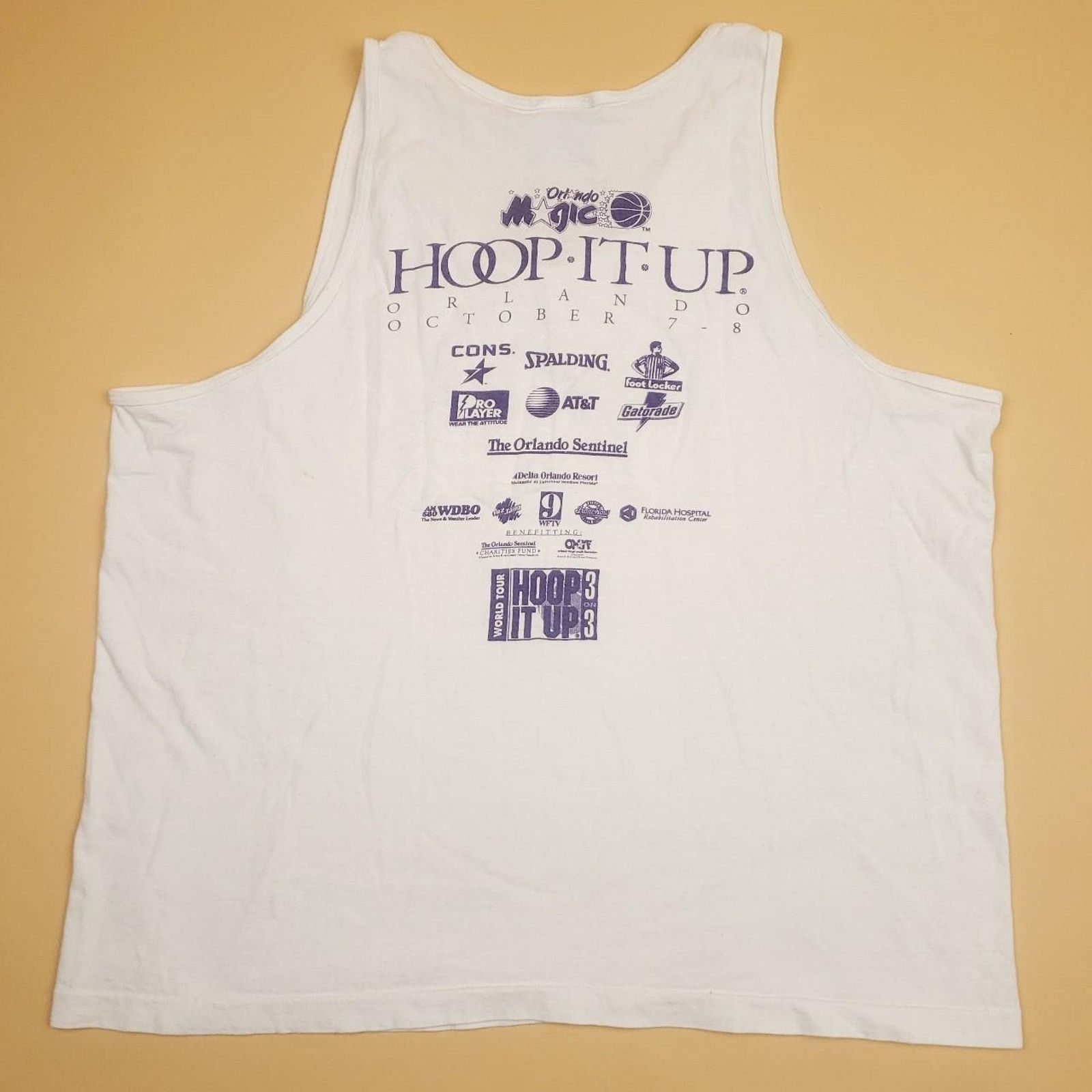 Vintage Vintage 90s Hoop it Up World Tour Pro Player Basketball Tank Size US XL / EU 56 / 4 - 4 Thumbnail