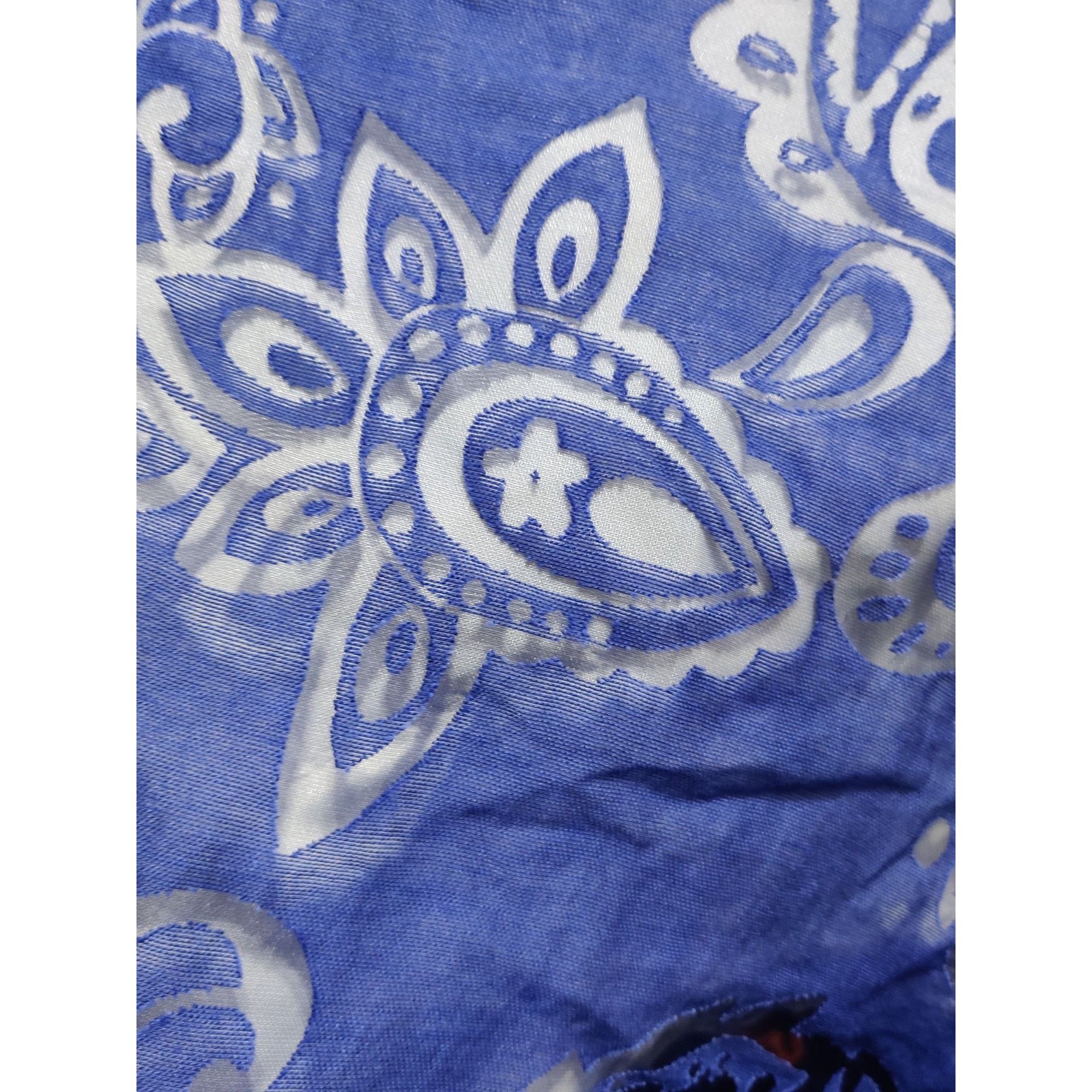 Other Salon Studio MP Petite Womens Blue Blouse Sheer Paisley Long Size M / US 6-8 / IT 42-44 - 5 Thumbnail