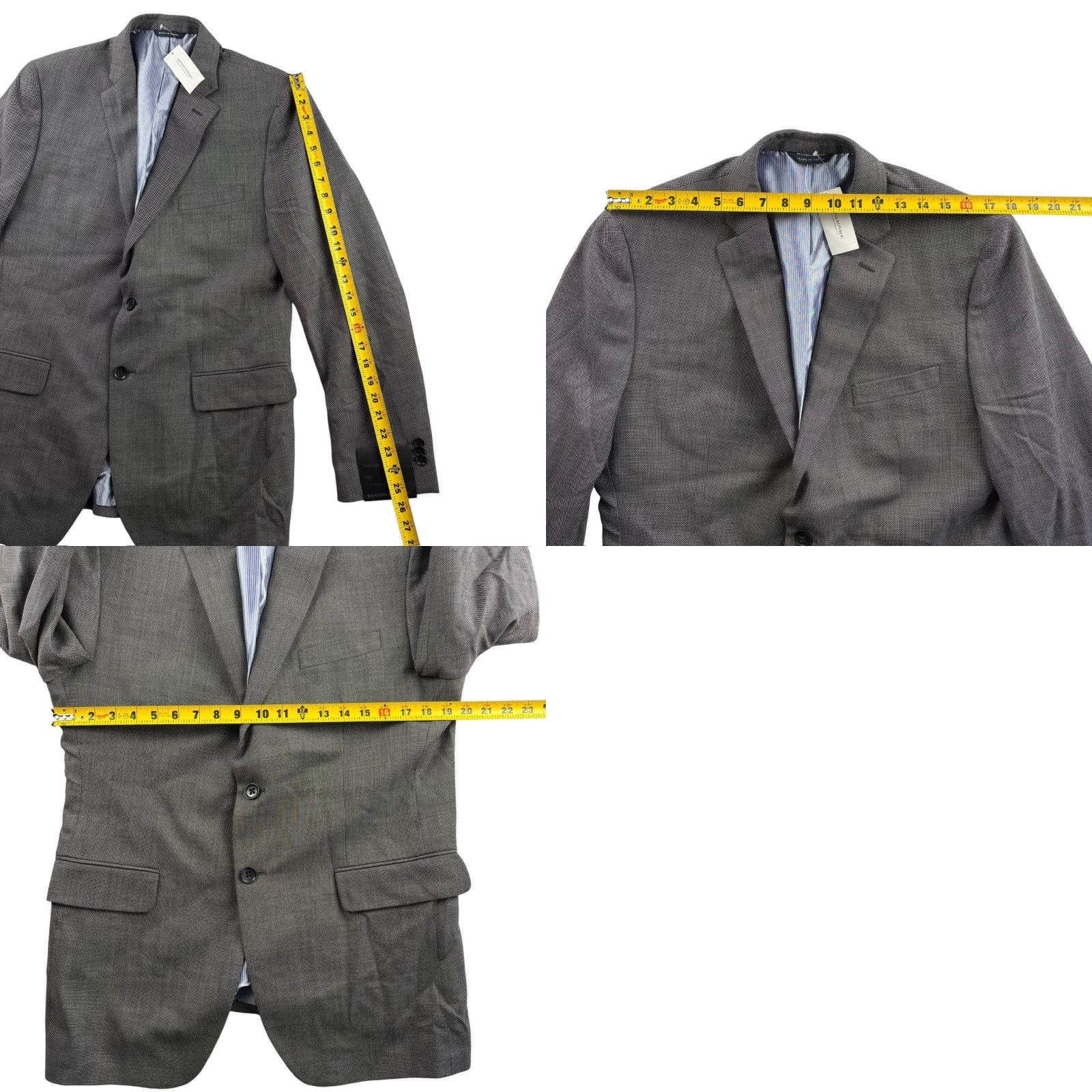 NEW Banana Republic Gray Wool Blazer Jacket 42R Regular Classic Mens