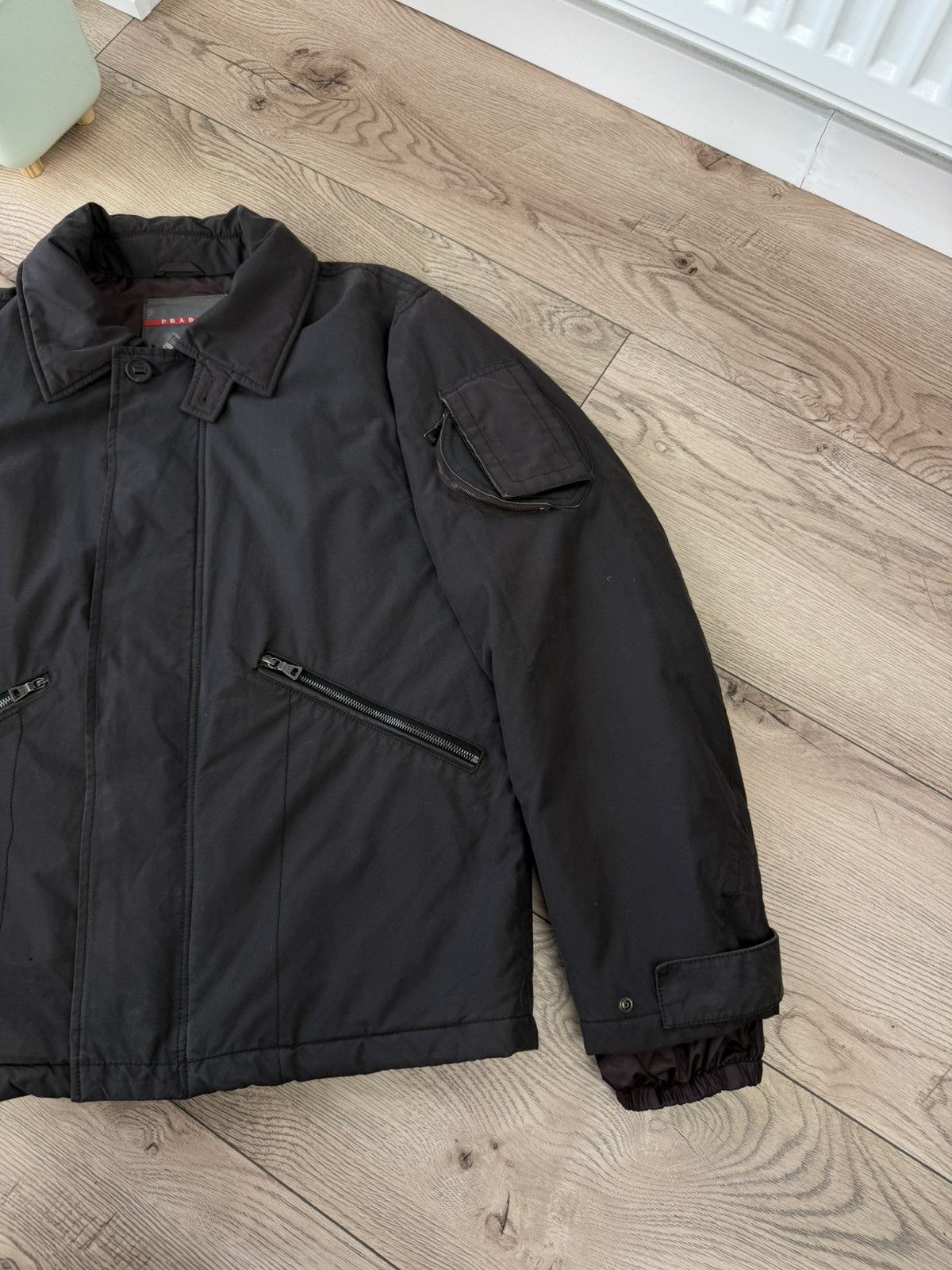 Prada Prada Bomber Aviation Jacket Nylon Turtleneck Red Tab Size US L / EU 52-54 / 3 - 5 Thumbnail