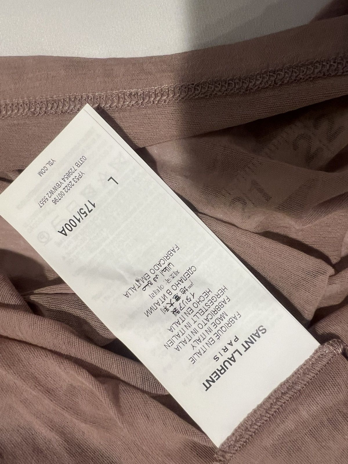 Saint Laurent Paris Saint Laurent men’s transparent t shirt . L $1090 Size US L / EU 52-54 / 3 - 9 Thumbnail