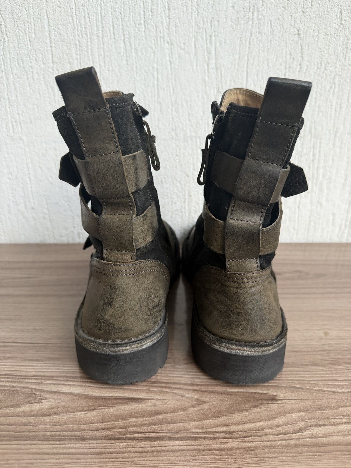 Diesel Y2K 🕷️Blistered leather wrap buckle boots Size US 10 / EU 43 - 19 Thumbnail