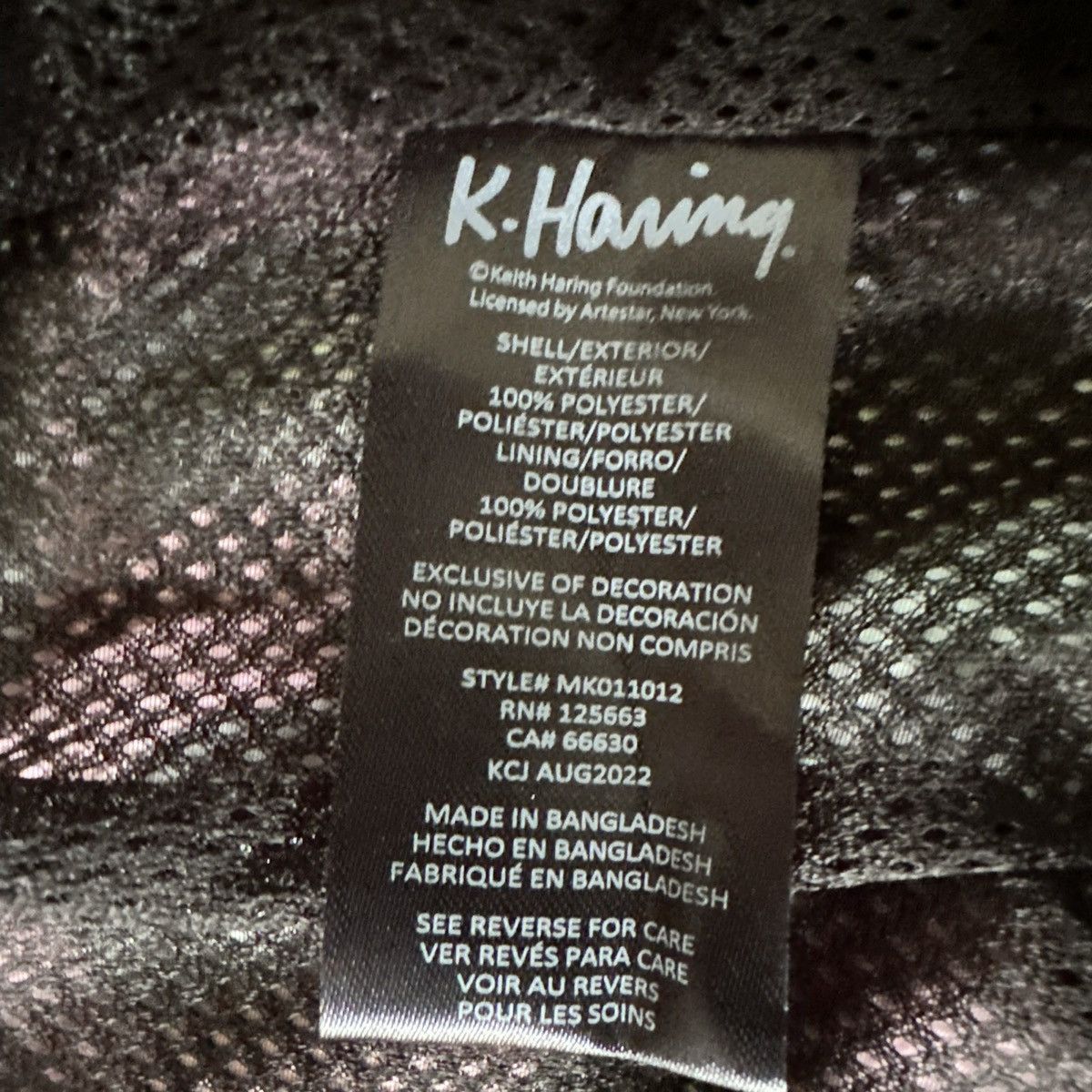 Members Only Keith Haring Bomber Windbreaker Jacket Graffiti