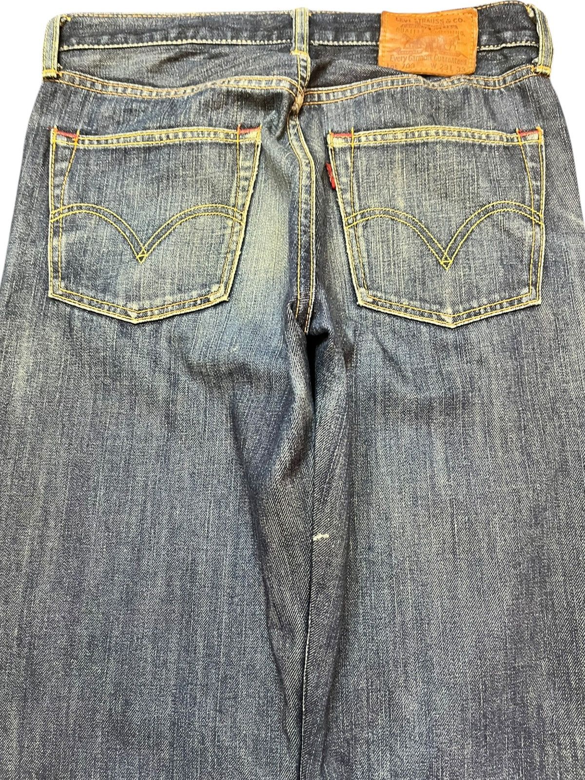 Levi's Vintage Clothing Vintage Levi’s 703 Whiskering Straight Cut Denim Size US 30 / EU 46 - 6 Thumbnail