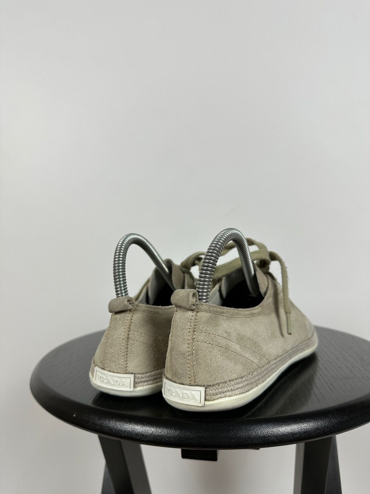Prada Prada Suede Low Tops Red Tab Linea Rossa Trainers Sneakers Size US 8.5 / IT 38.5 - 8 Thumbnail
