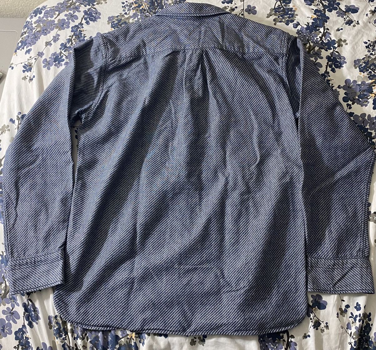 Momotaro Jeans Momotaro indigo dobby stripe work shirt Size US L / EU 52-54 / 3 - 4 Thumbnail