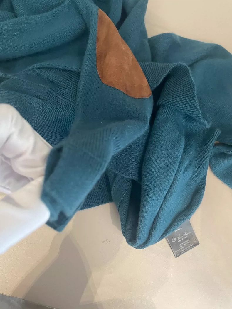 Loro Piana LORO PIANA Blue and green cashmere sweater Size M / US 6-8 / IT 42-44 - 9 Thumbnail