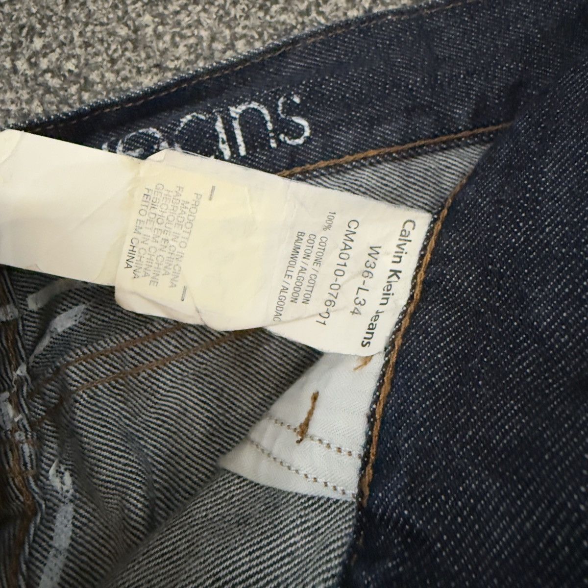 Calvin Klein Vintage Y2K Baggy Flared Asap Denim Size US 36 / EU 52 - 13 Thumbnail
