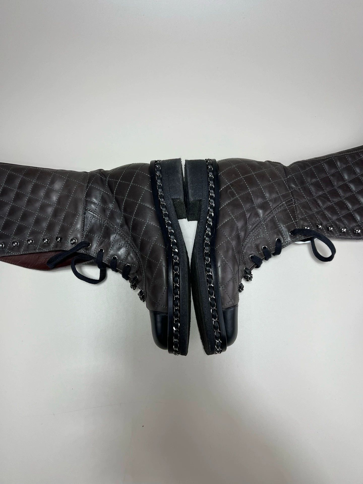 Chanel CHANEL quilted knee-high boots Size US 7.5 / IT 37.5 - 4 Thumbnail